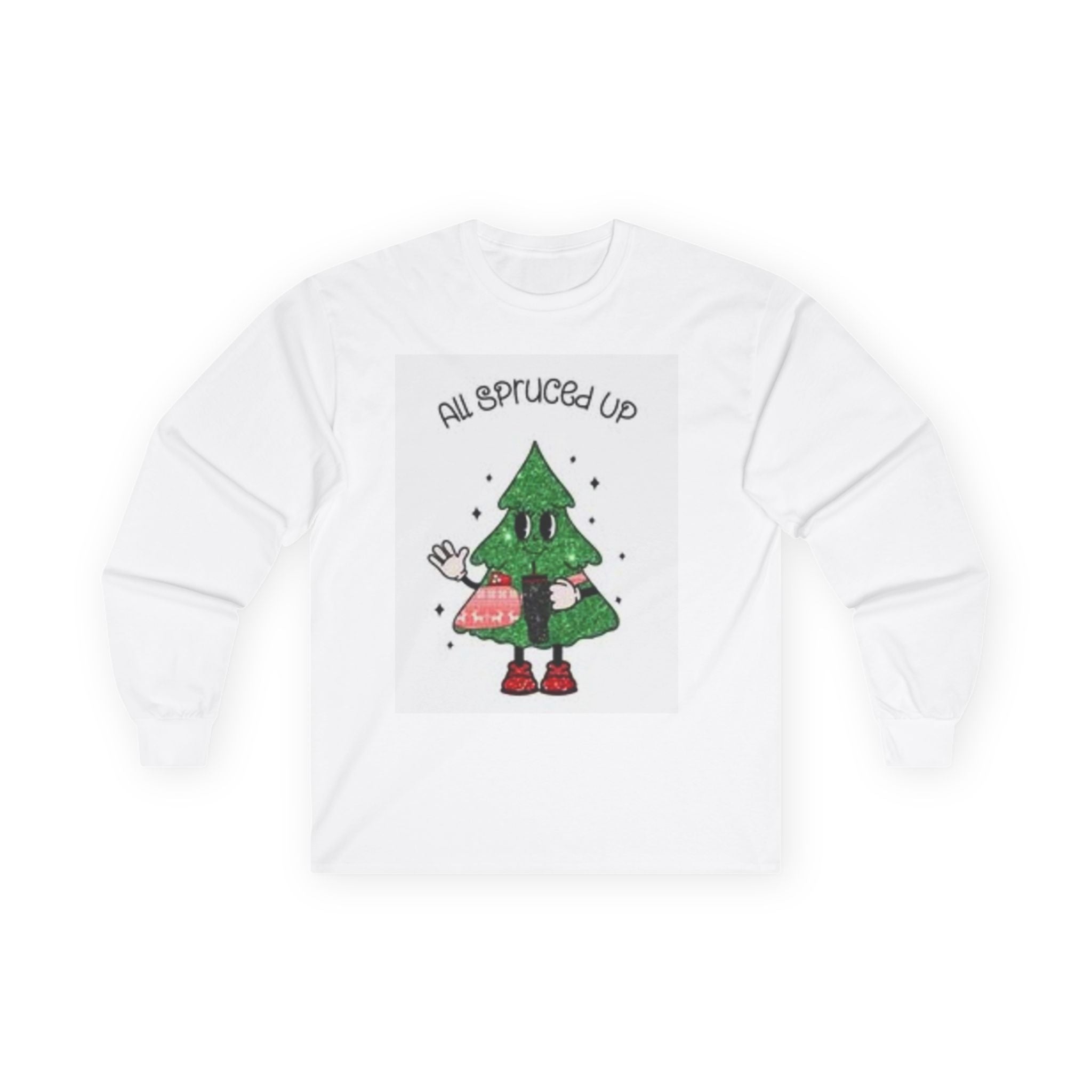 All Spruced Up Christmas Long Sleeve Tee, Unisex Holiday Shirt, Festive Apparel, Gift for Tree Lovers, Cozy Winter Top