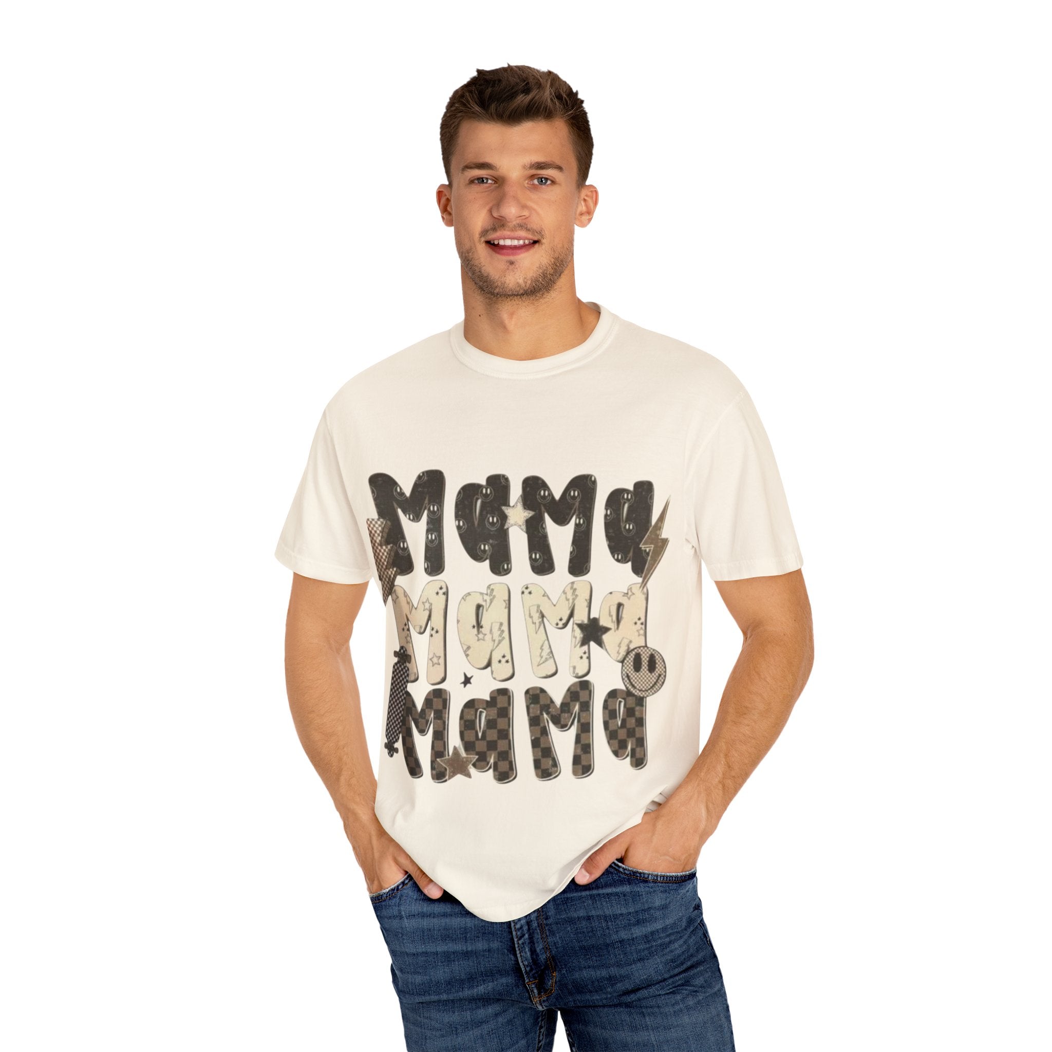 Mama Vibes Garment-Dyed T-shirt | Unisex Tee for Mother's Day, Birthday Gift, Casual Wear, Family Outings, Unique Style