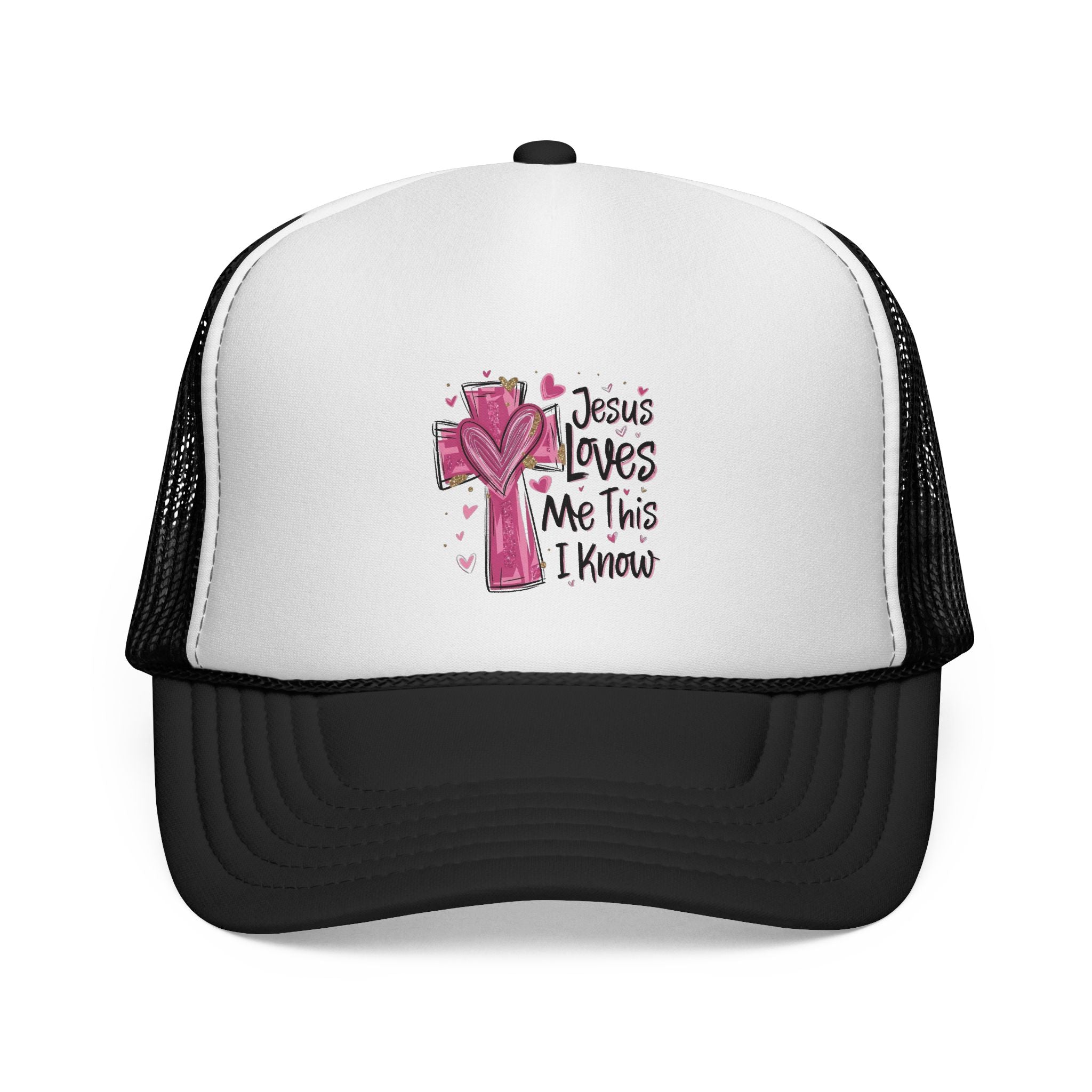 Jesus Loves Me Trucker Cap, Christian Hat, Faith-Based Gift, Religious Apparel, Summer Accessory, Youthful Style