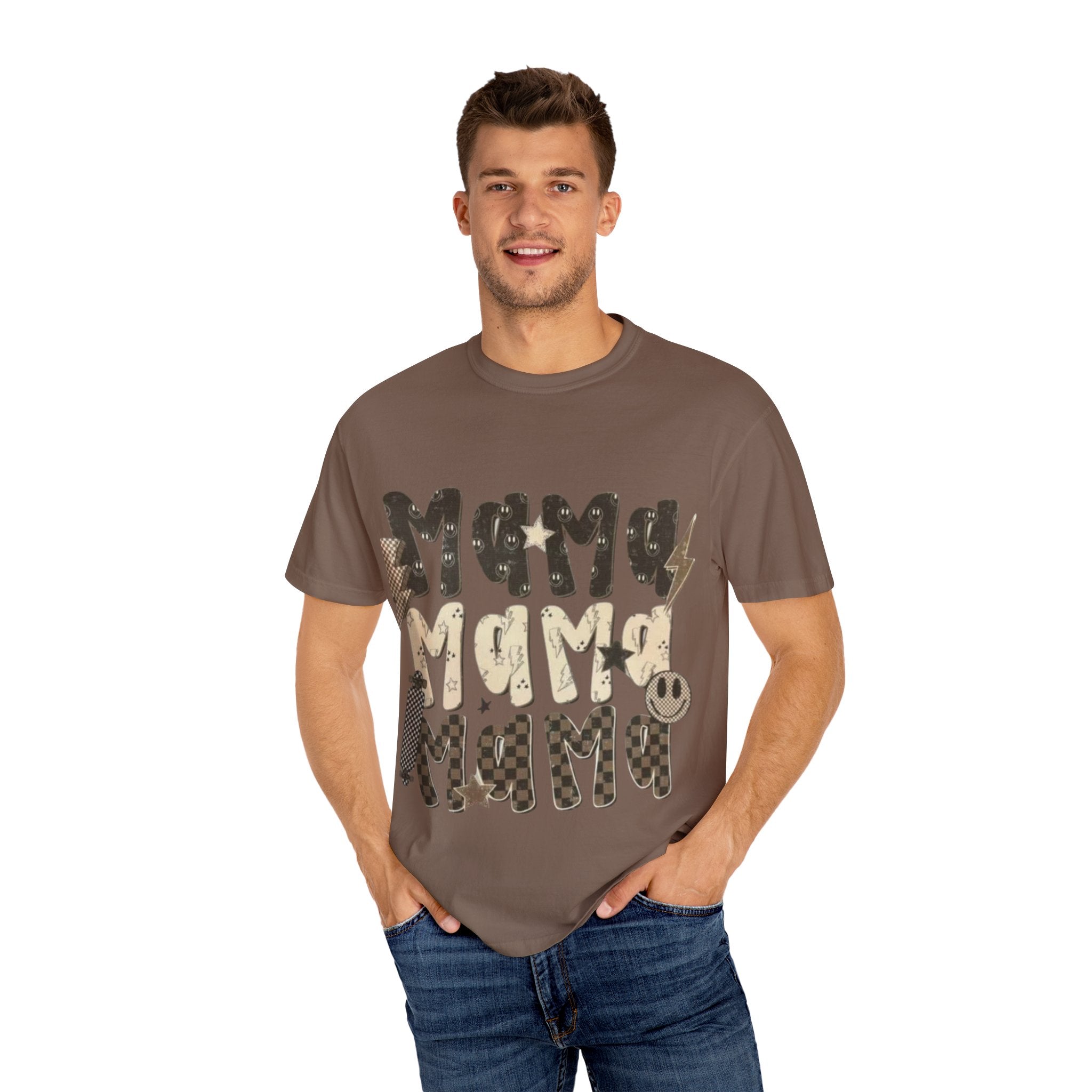 Mama Vibes Garment-Dyed T-shirt | Unisex Tee for Mother's Day, Birthday Gift, Casual Wear, Family Outings, Unique Style