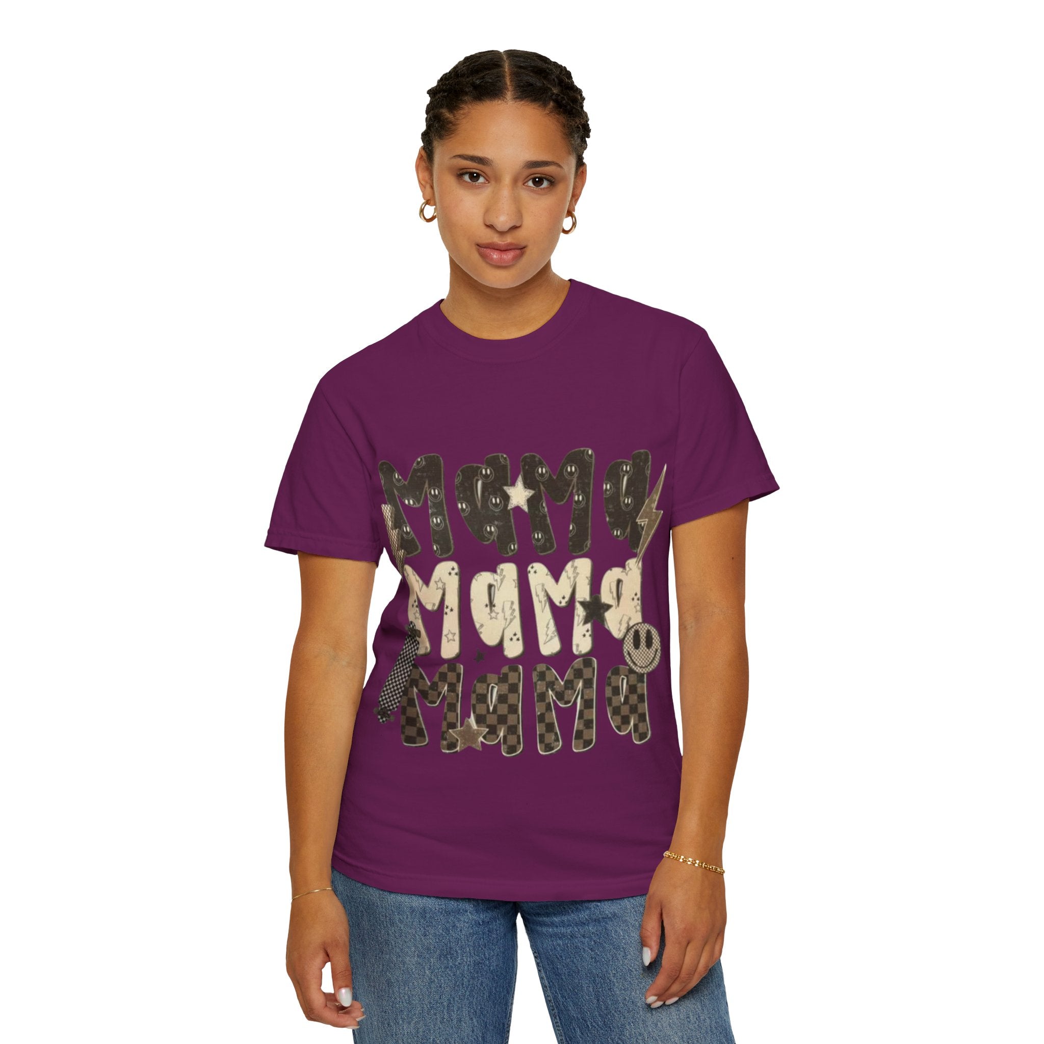 Mama Vibes Garment-Dyed T-shirt | Unisex Tee for Mother's Day, Birthday Gift, Casual Wear, Family Outings, Unique Style