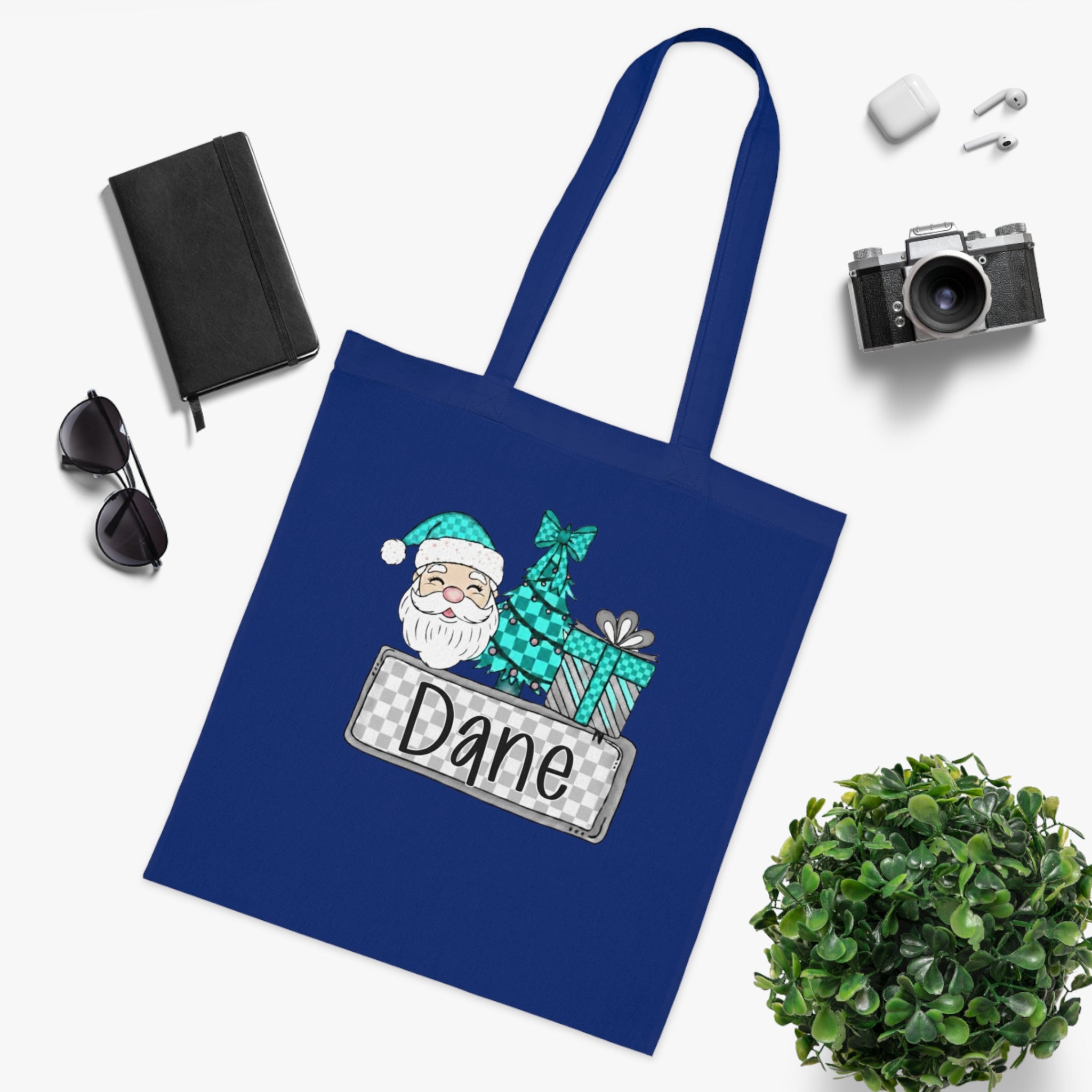 Personalized Christmas Cotton Tote