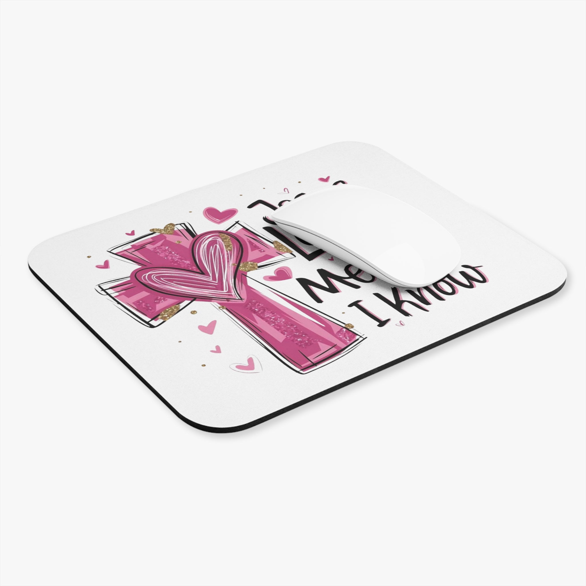 Jesus Loves Me Mouse Pad, Christian Decor, Inspirational Gift, Office Supplies, Faith-Based Home Office