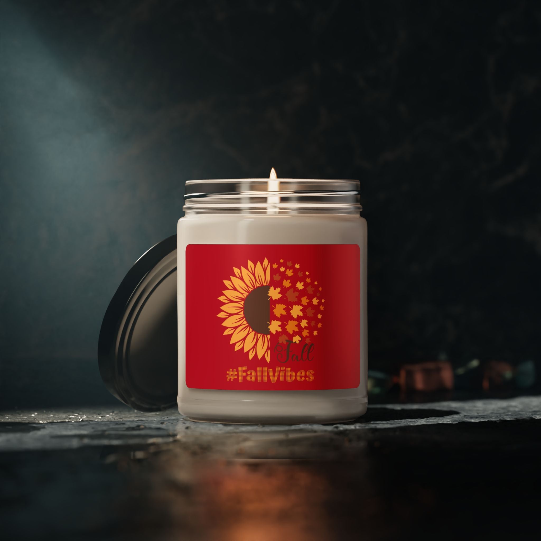 Autumn Scented Candle - #FallVibes, Cozy Home Decor, Gift for Her, Thanksgiving Decoration, Aromatherapy Candle