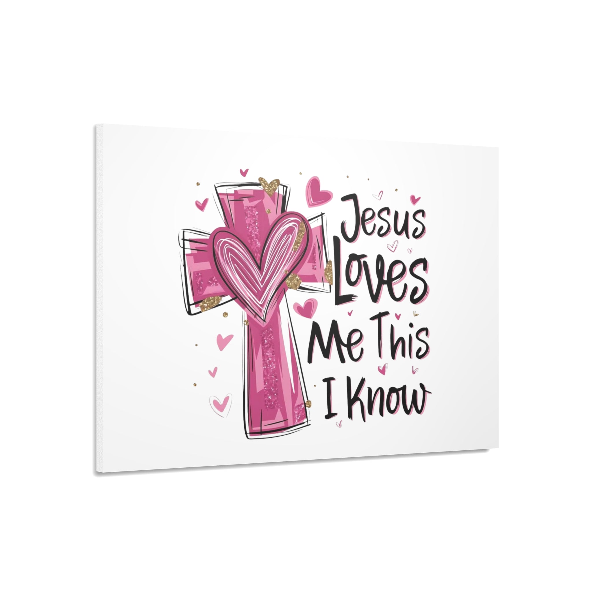 Girls Wall Art- Jesus Loves Me This I Know - Inspirational Decor for Home, Office, Gifts, Religious Events, Celebrations