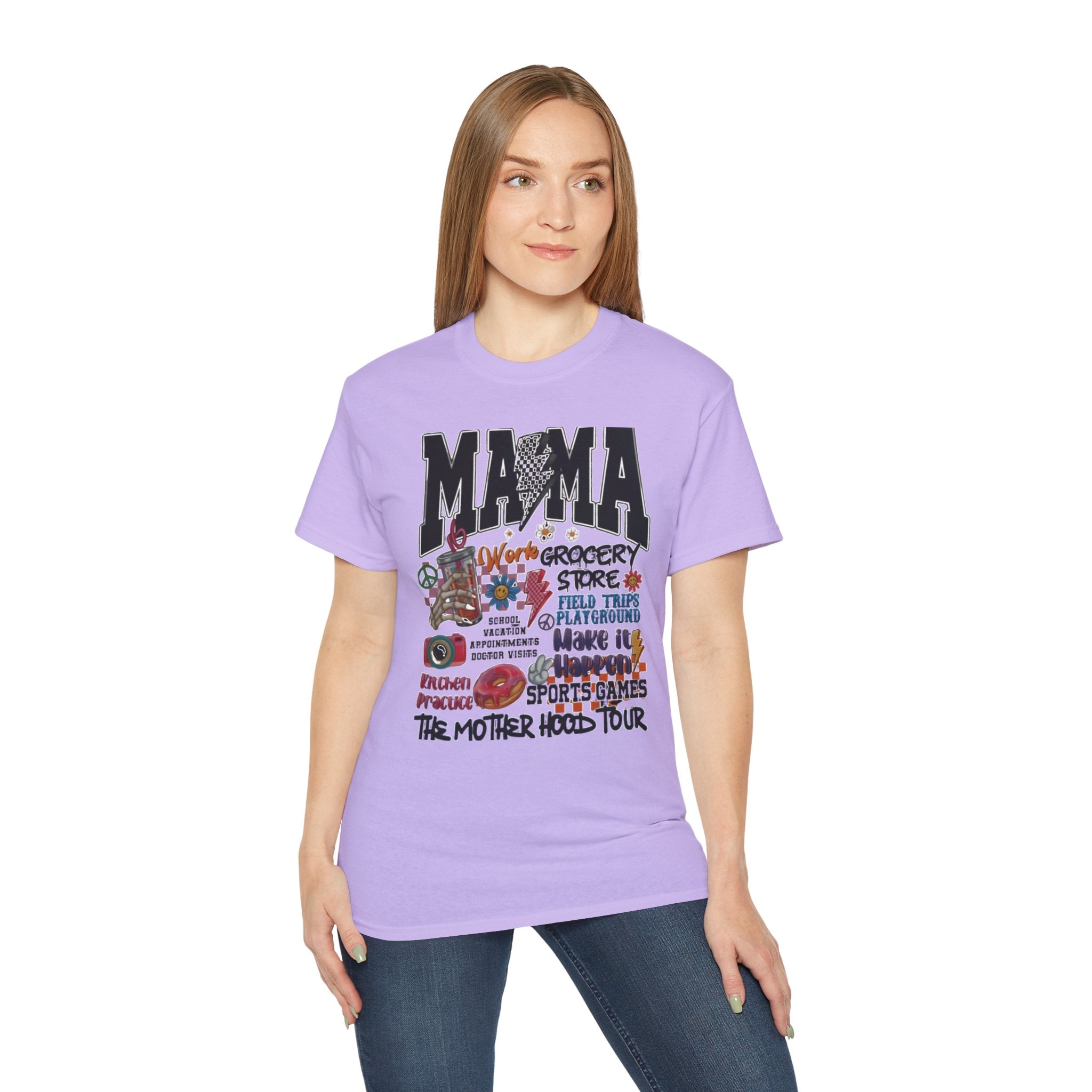 Mama:The Motherhood Tour Unisex Tee, Gift for Mom, Funny Shirt, Mother's Day, Family Outing, Parenting Humor