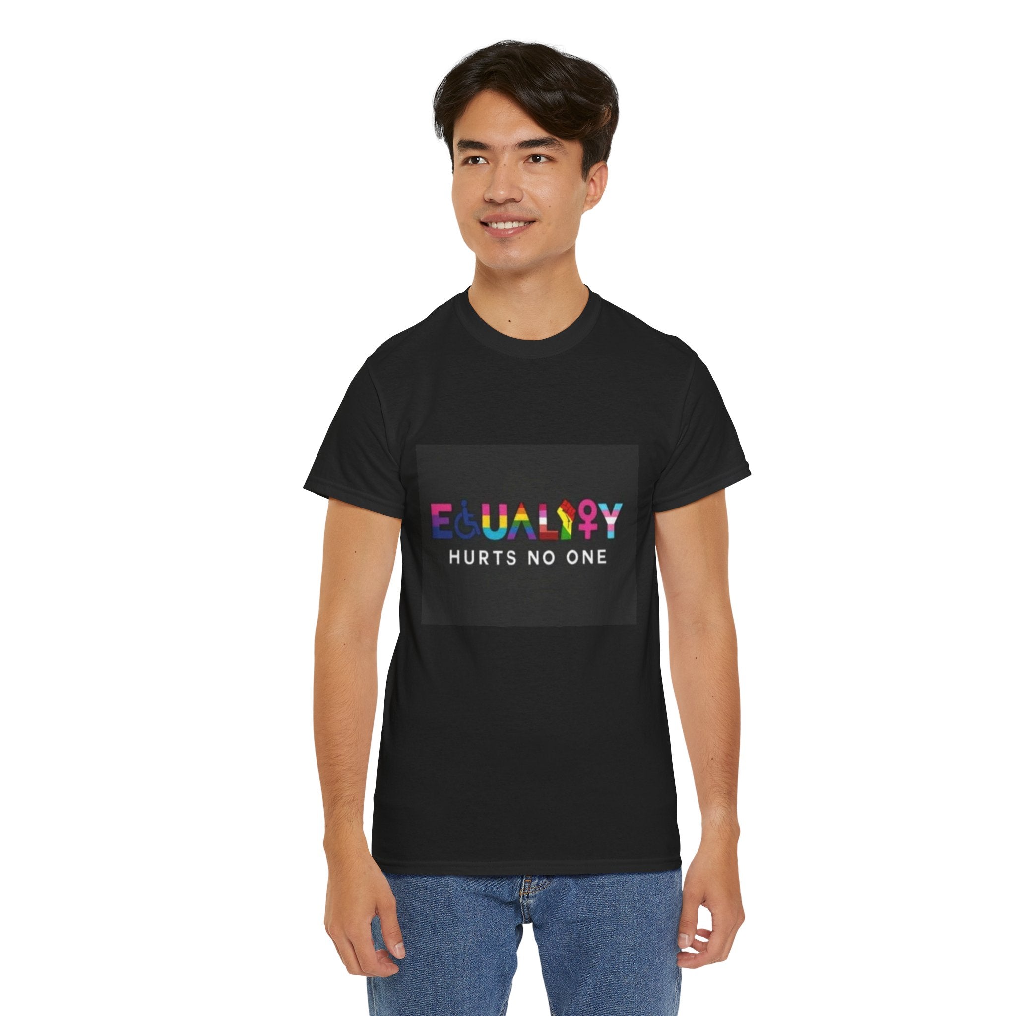 Equality Hurts No One T-Shirt - Unisex Heavy Cotton Tee for Pride and Activism Inclusivity Unisex
