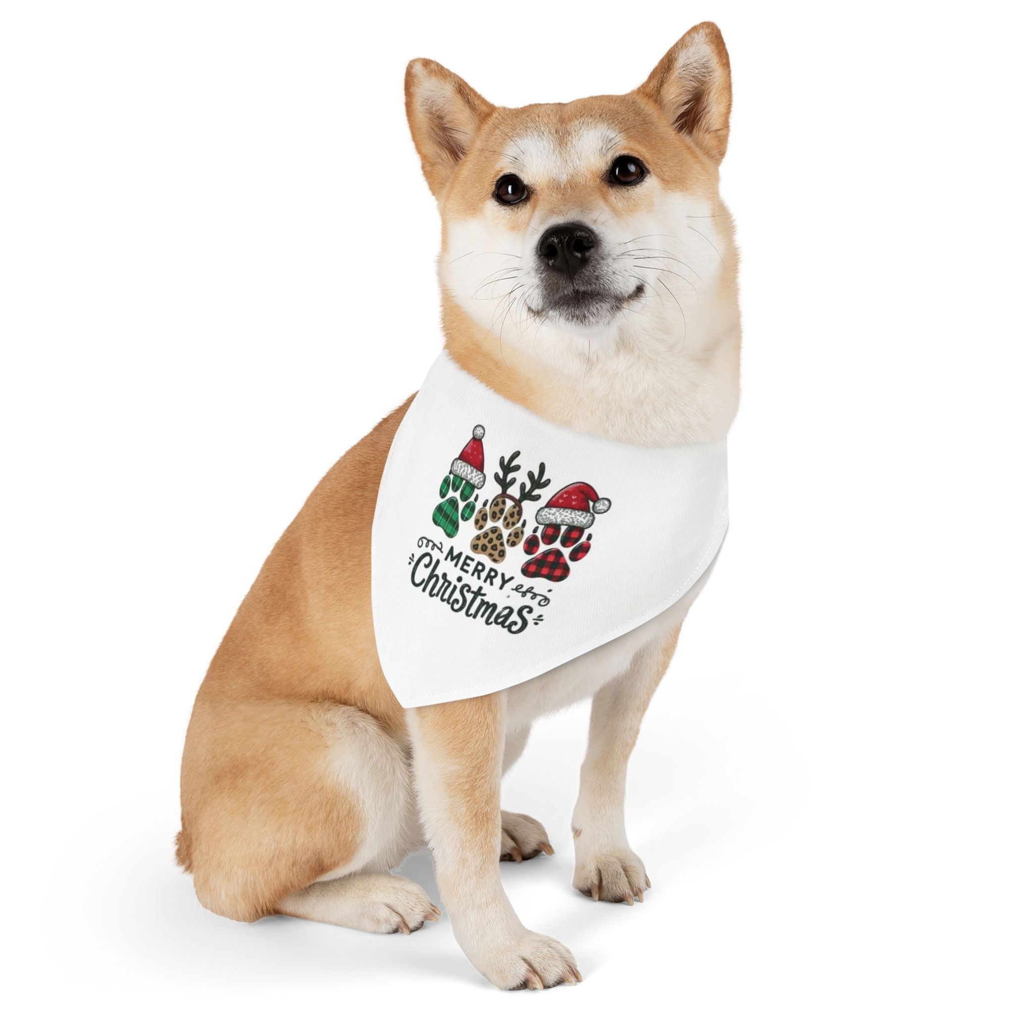 Festive Pet Bandana, Christmas Collar for Dogs, Holiday Pet Accessory, Merry Christmas Dog Bandana, Cute Pet Gift