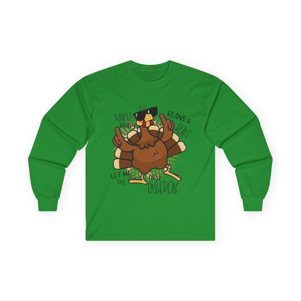 Lemme See That Casserole, Funny Thanksgiving Long Sleeve Tee, Casual Fall Clothing, Gift for Turkey Lovers, Unisex Holiday Apparel, Cute Thanksgiving Shirt, [...]