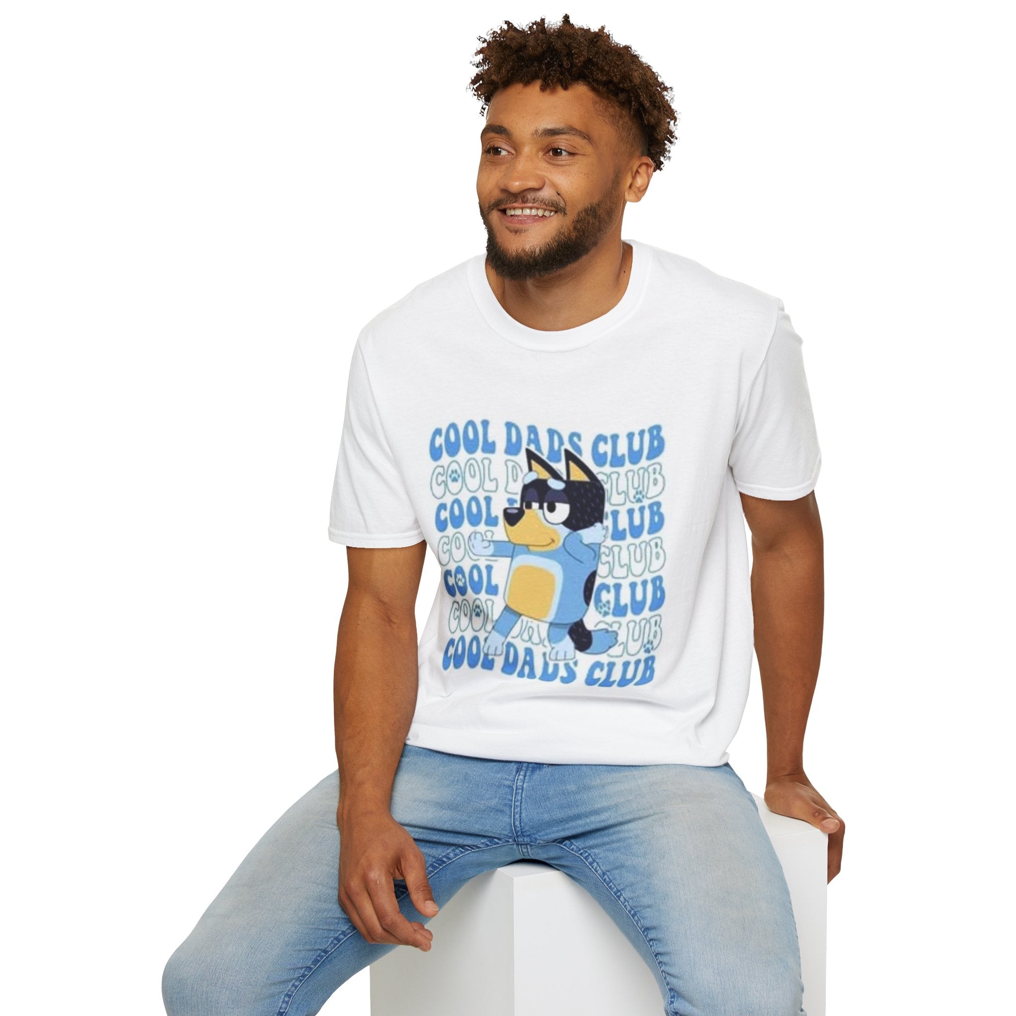 Cool Dads Club Unisex Softstyle T-Shirt, Fun Father's Day Gift, Casual Everyday Wear, Cool Dad Apparel, Summer Style