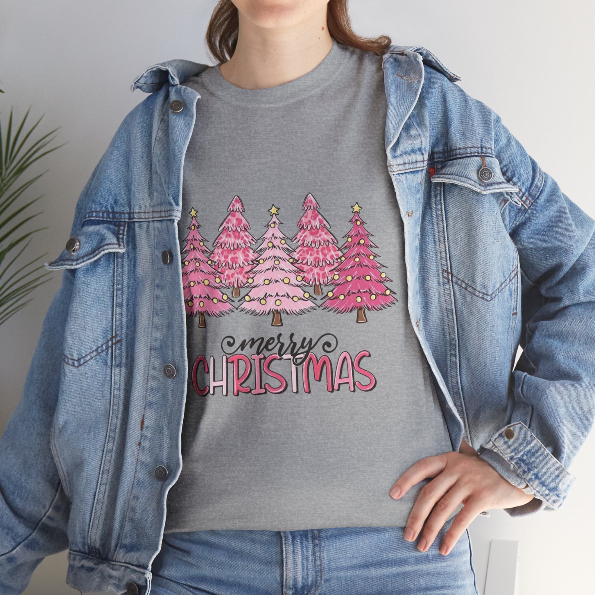 Merry Christmas Unisex Heavy Cotton Tee - Festive Holiday Shirt