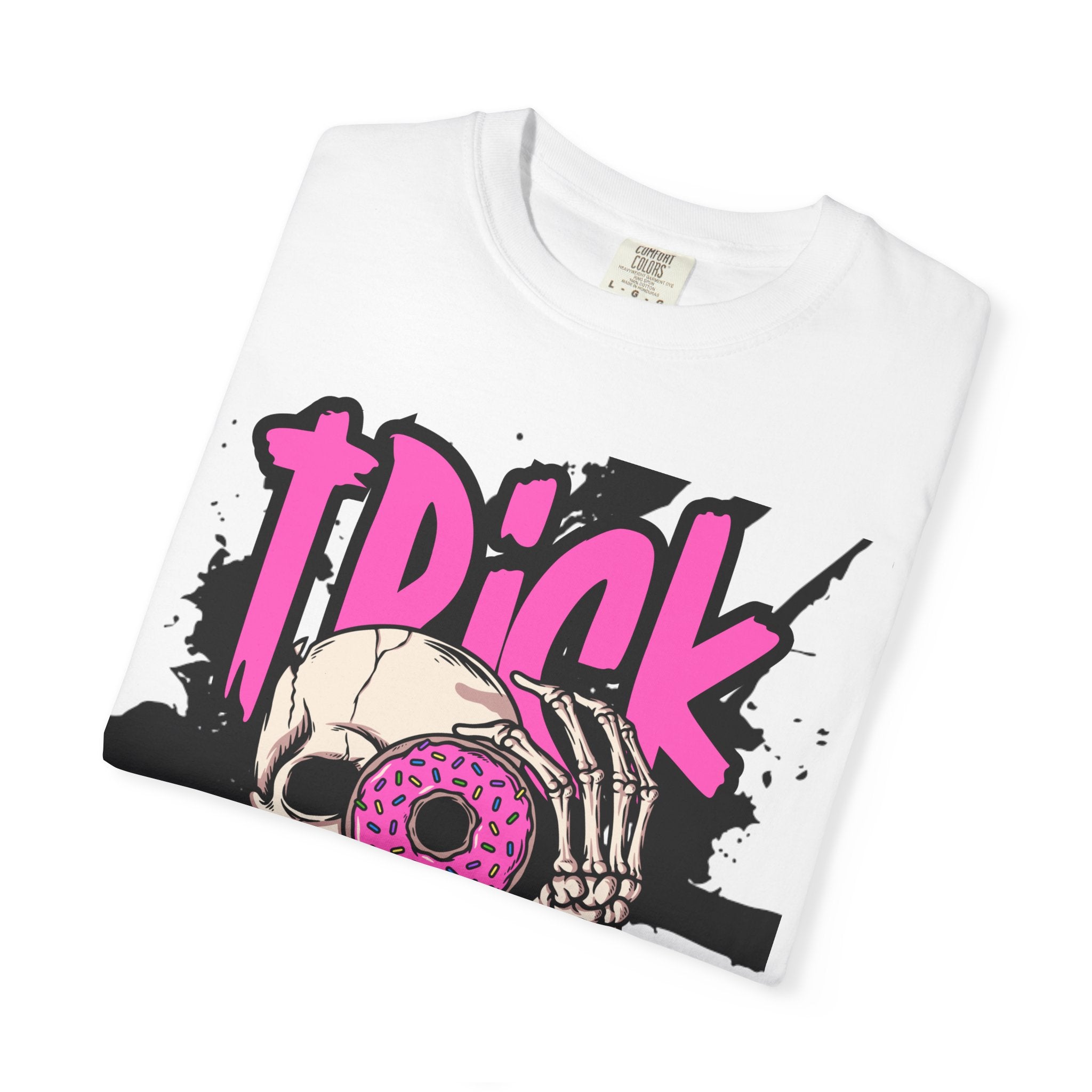 Trick or Treat Unisex Garment-Dyed T-Shirt, Halloween Shirt, Spooky Tee, Graphic T-Shirt, Casual Wear, Festival Clothing