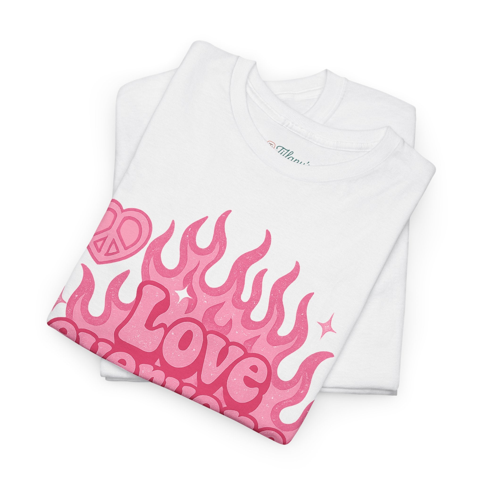 Love Everyone Unisex Heavy Cotton Tee - Peace & Love Graphic T-Shirt Inclusivity Unisex