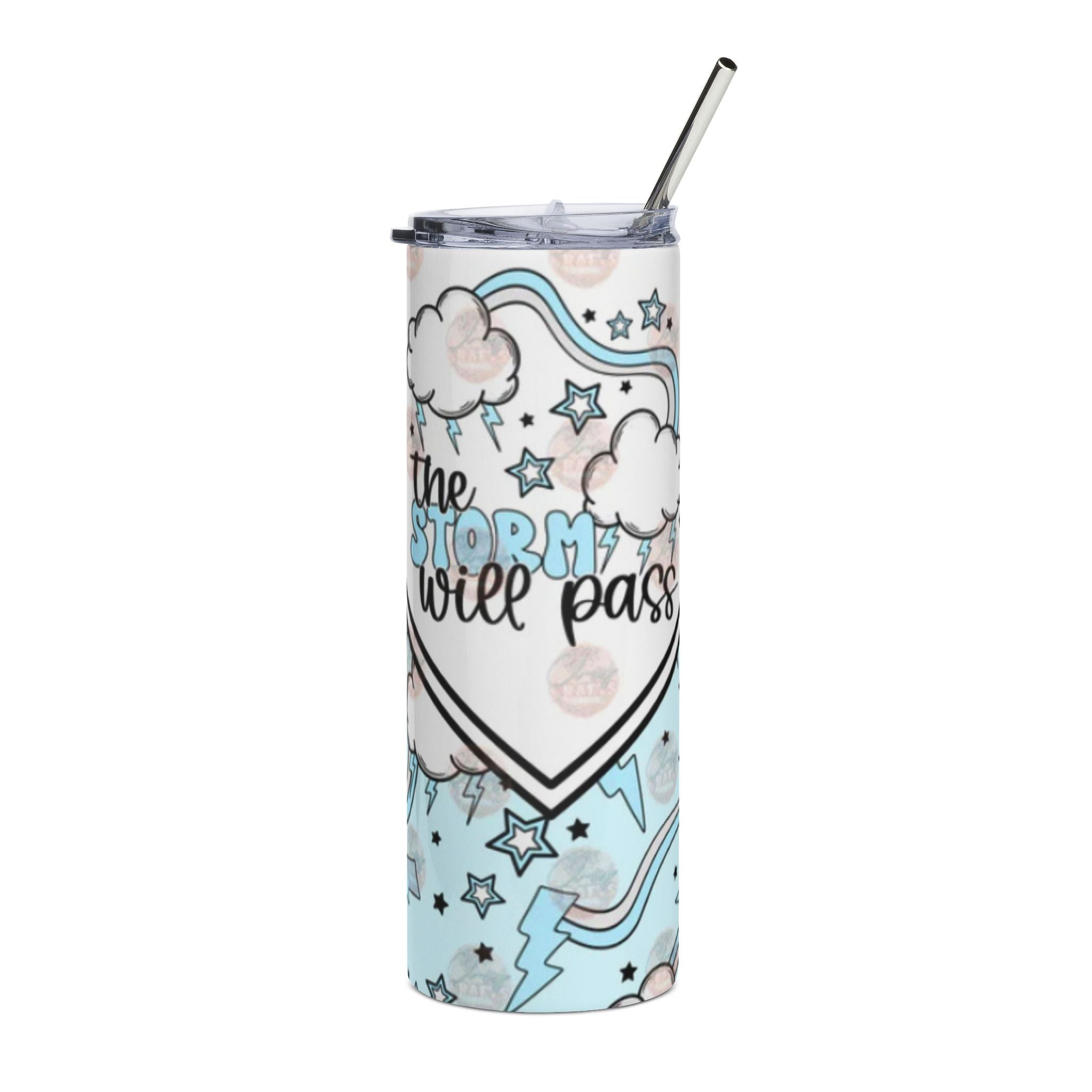 Inspirational Stainless Steel Tumbler - 20oz - "The Storm Will Pass"