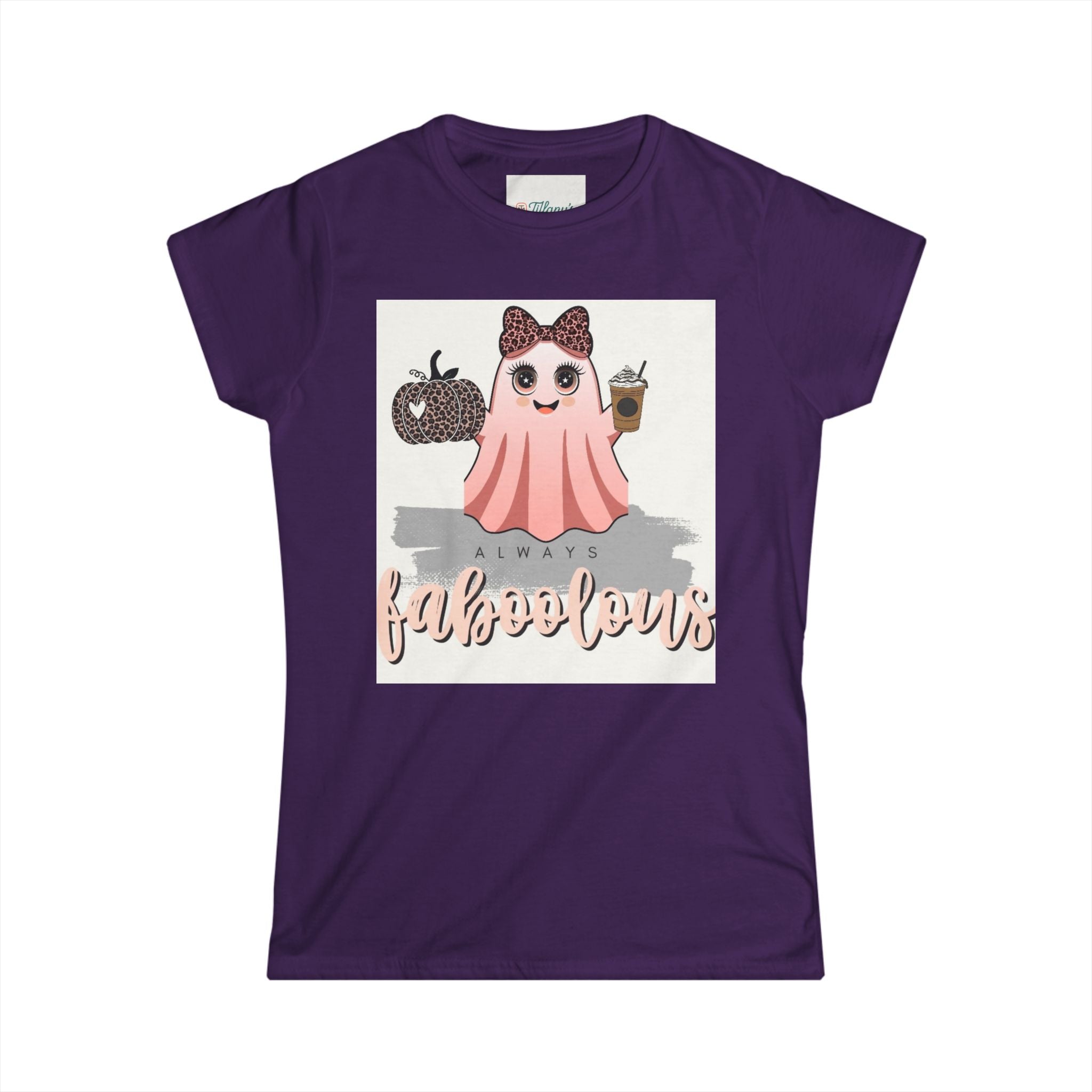 Cute Ghost Women's Softstyle Tee, Halloween Shirt, Spooky Fashion, Autumn Tee, Gift for Her, Casual Halloween Outfit