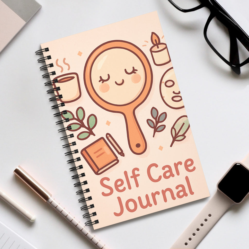 Self Care Spiral Journal, Wellness Notebook, Gratitude Journal, Mindfulness Planner, Cute Sketchbook, Daily Reflection Diary