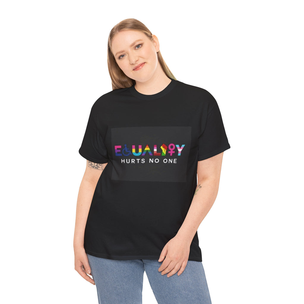 Equality Hurts No One T-Shirt - Unisex Heavy Cotton Tee for Pride and Activism Inclusivity Unisex
