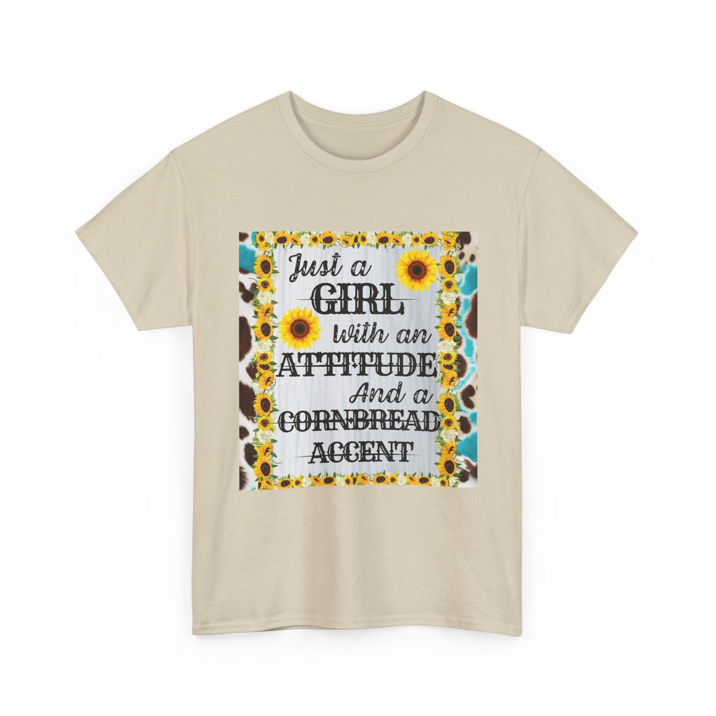 Sassy Attitude Tee - Unisex Heavy Cotton T-Shirt, Casual Wear, Gift for Her, Fun Graphic Top, Southern Charm Apparel