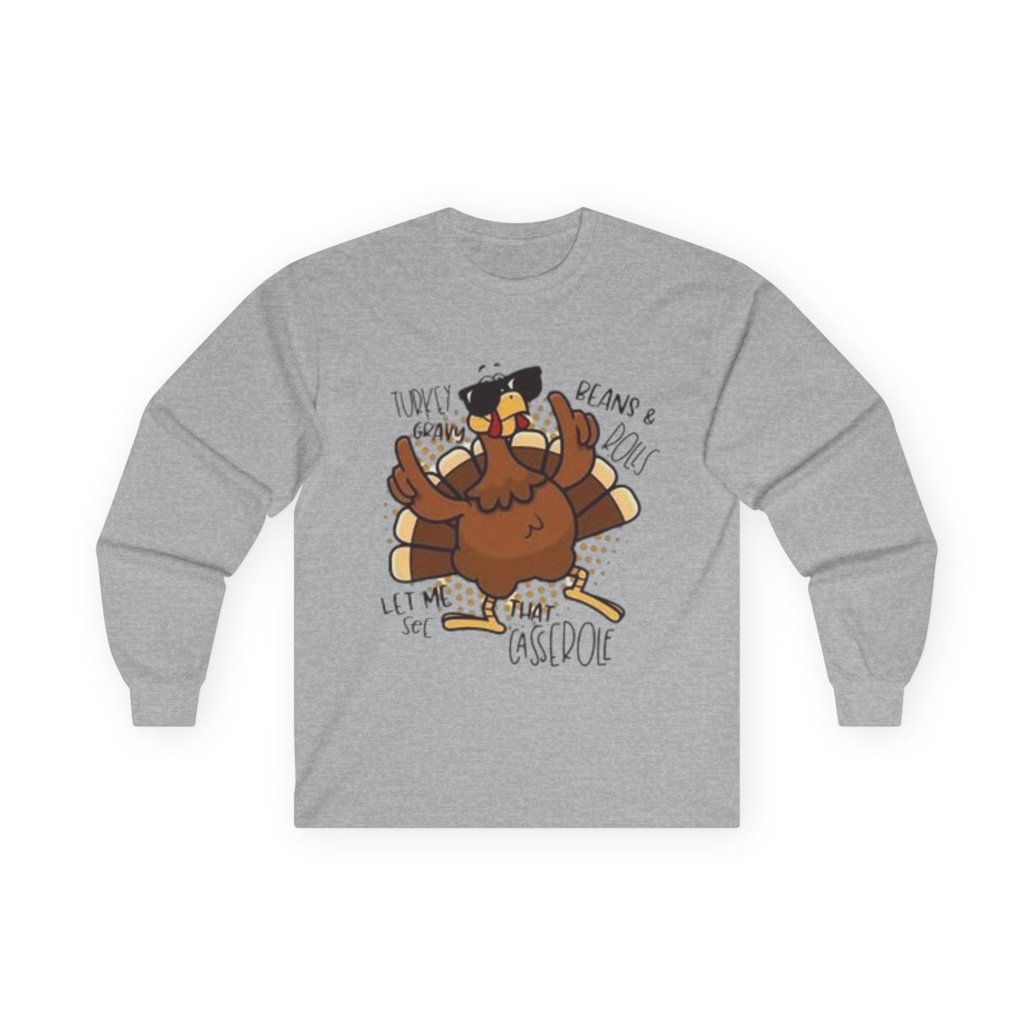 Lemme See That Casserole, Funny Thanksgiving Long Sleeve Tee, Casual Fall Clothing, Gift for Turkey Lovers, Unisex Holiday Apparel, Cute Thanksgiving Shirt, [...]