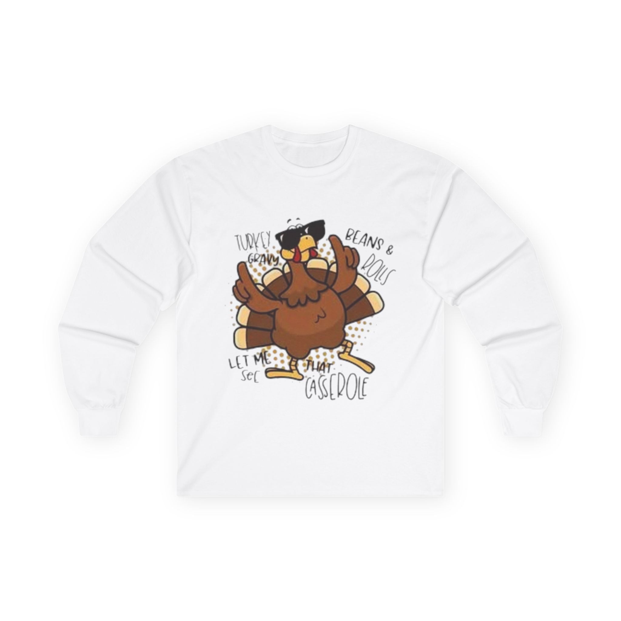Lemme See That Casserole, Funny Thanksgiving Long Sleeve Tee, Casual Fall Clothing, Gift for Turkey Lovers, Unisex Holiday Apparel, Cute Thanksgiving Shirt, [...]