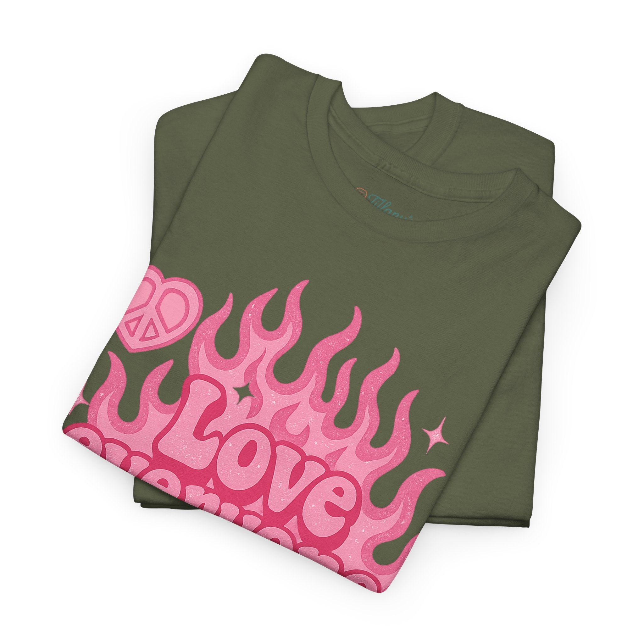 Love Everyone Unisex Heavy Cotton Tee - Peace & Love Graphic T-Shirt Inclusivity Unisex