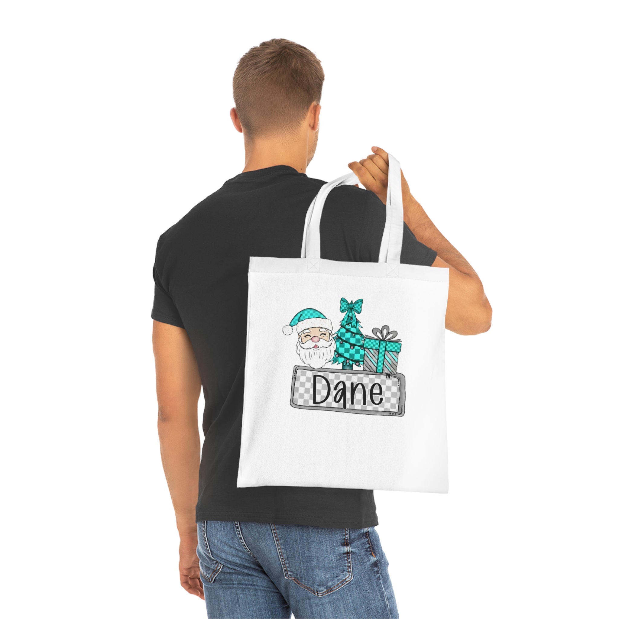 Personalized Christmas Cotton Tote