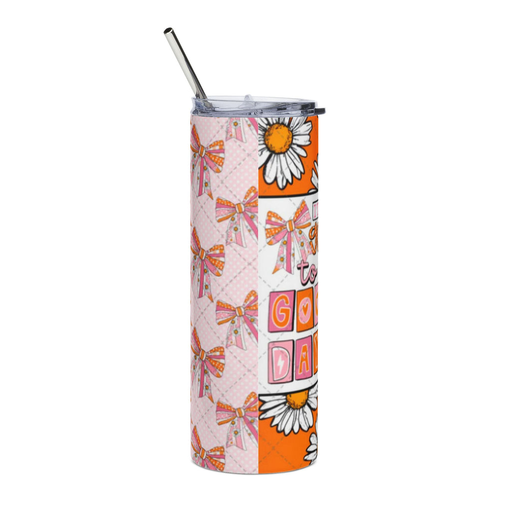 Bright Floral Happy Day Tumbler - 20oz Stainless Steel