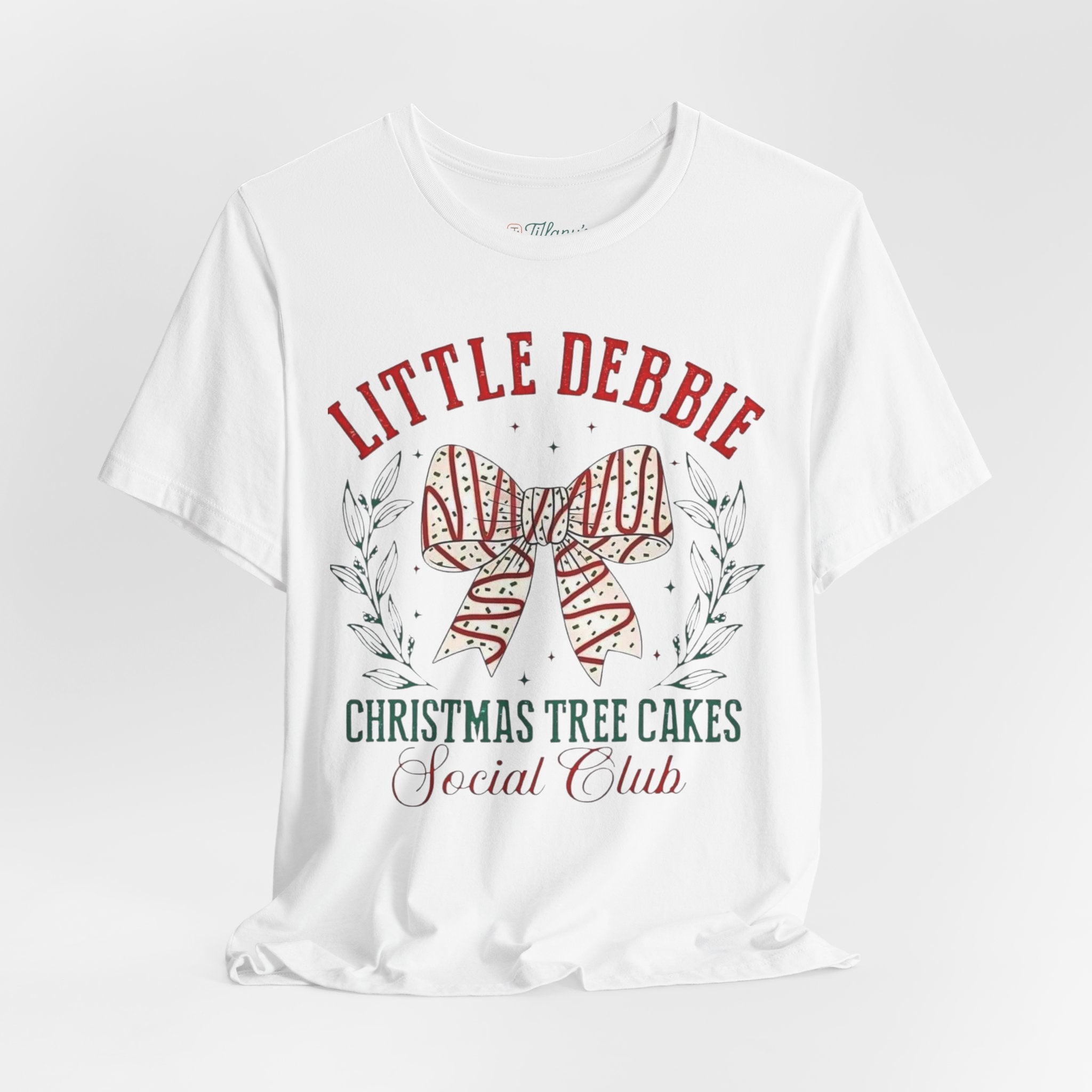 Little Debbie Christmas Tree Cakes Short Sleeve Tee, Holiday Casual Shirt, Christmas Gift, Retro Style T-Shirt, Fun Foodie Tee