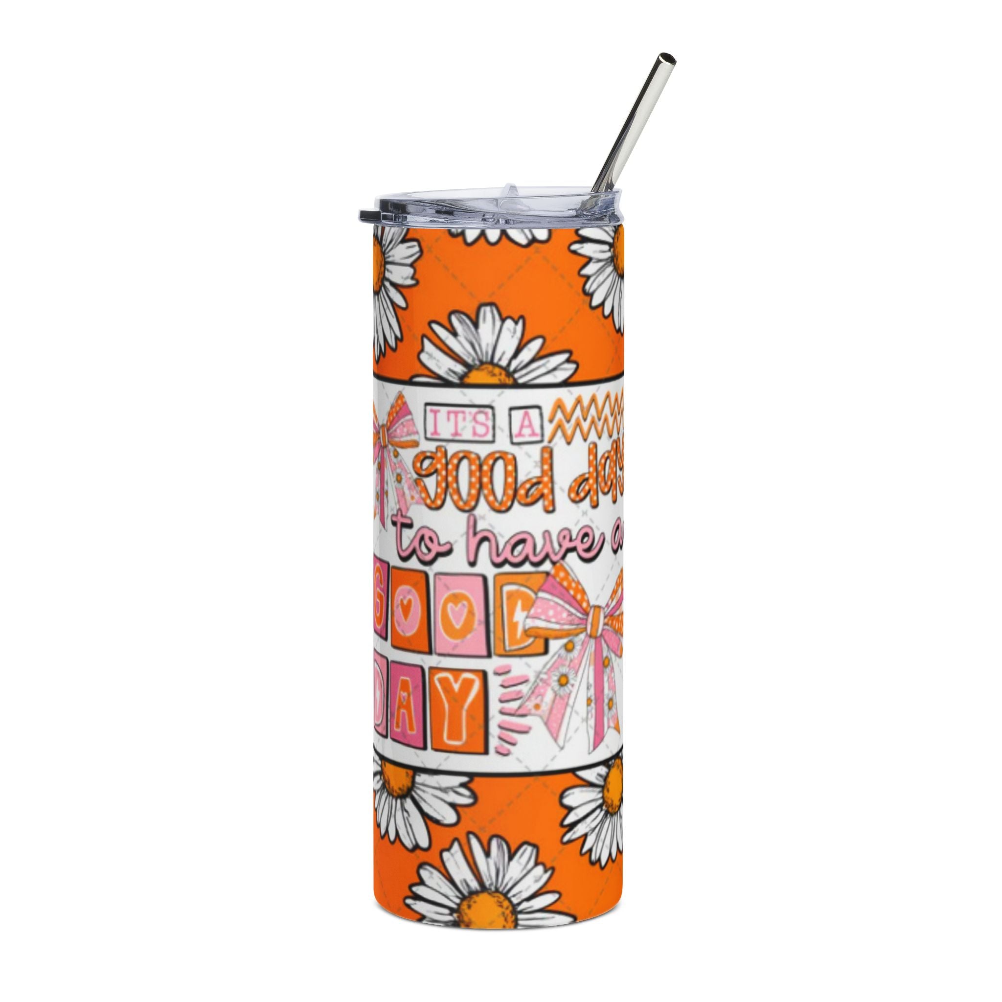 Bright Floral Happy Day Tumbler - 20oz Stainless Steel