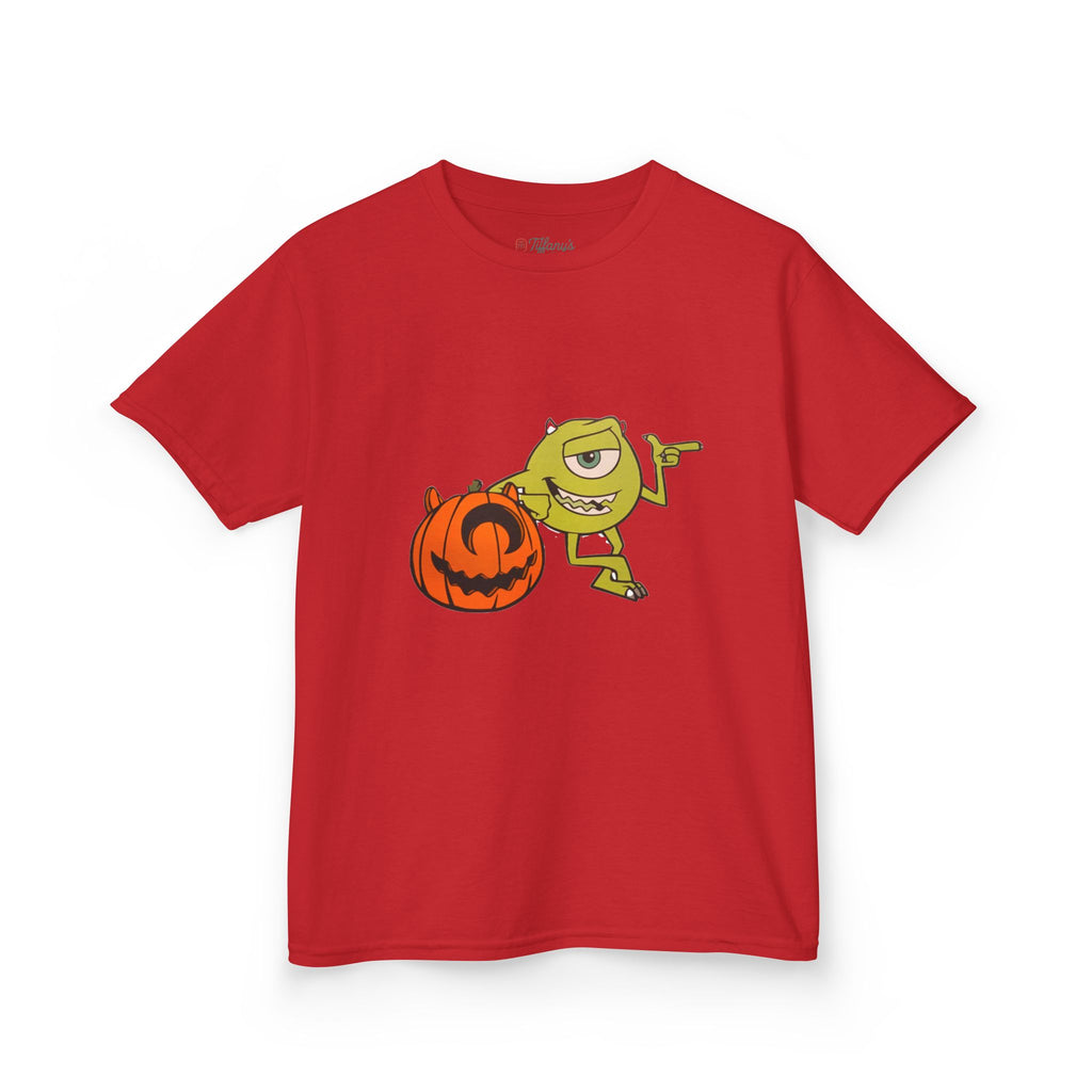 Halloween Kids Tee with Fun Pumpkin Design, Spooky Outfit, Trick or Treat Shirt, Kids Halloween Apparel, Cute Halloween Costume