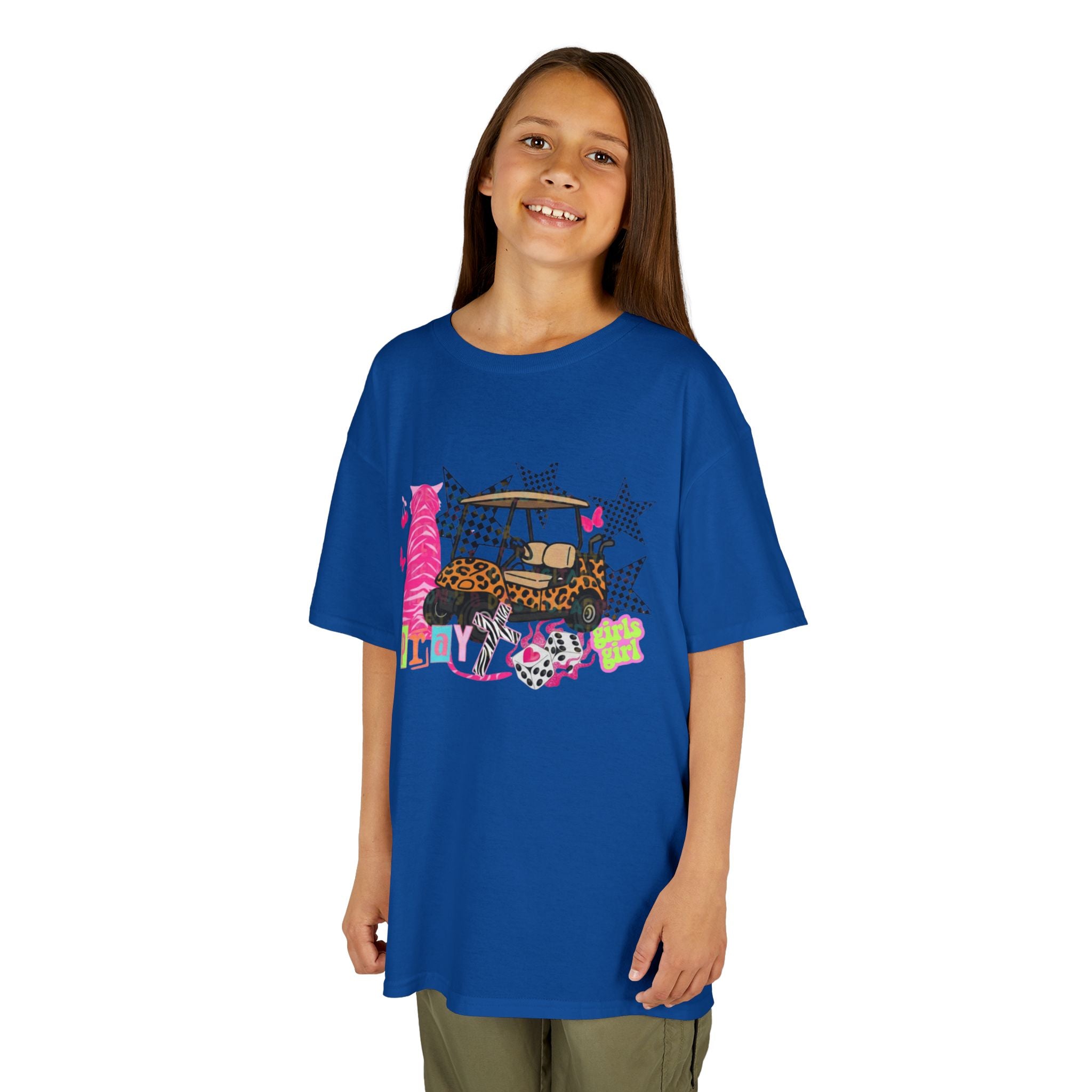Kids' Girls Girl Tee - Fun Patterned Cotton Shirt