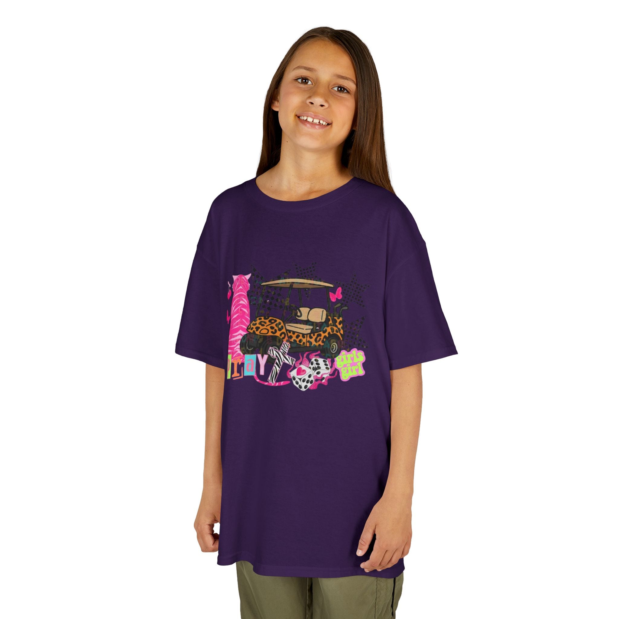 Kids' Girls Girl Tee - Fun Patterned Cotton Shirt