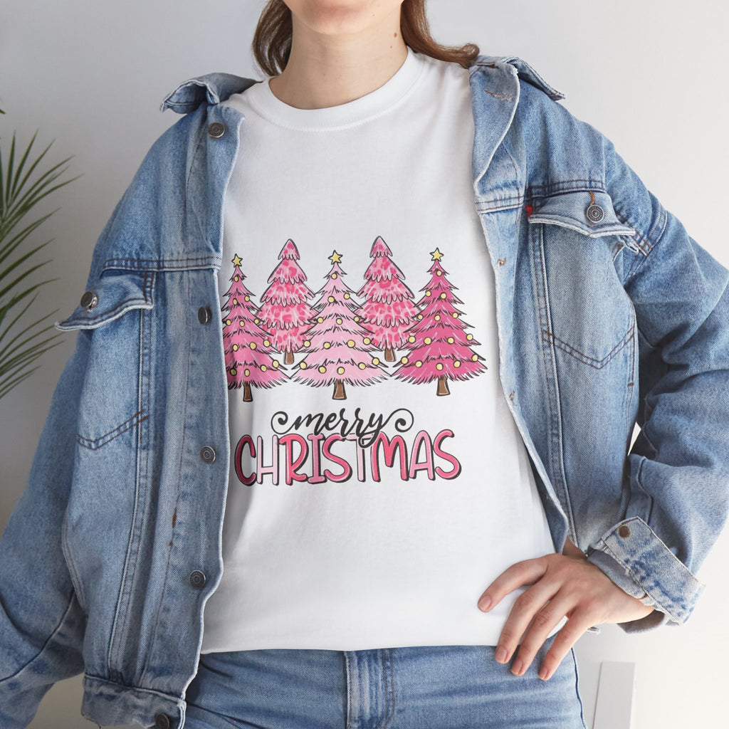 Merry Christmas Unisex Heavy Cotton Tee - Festive Holiday Shirt