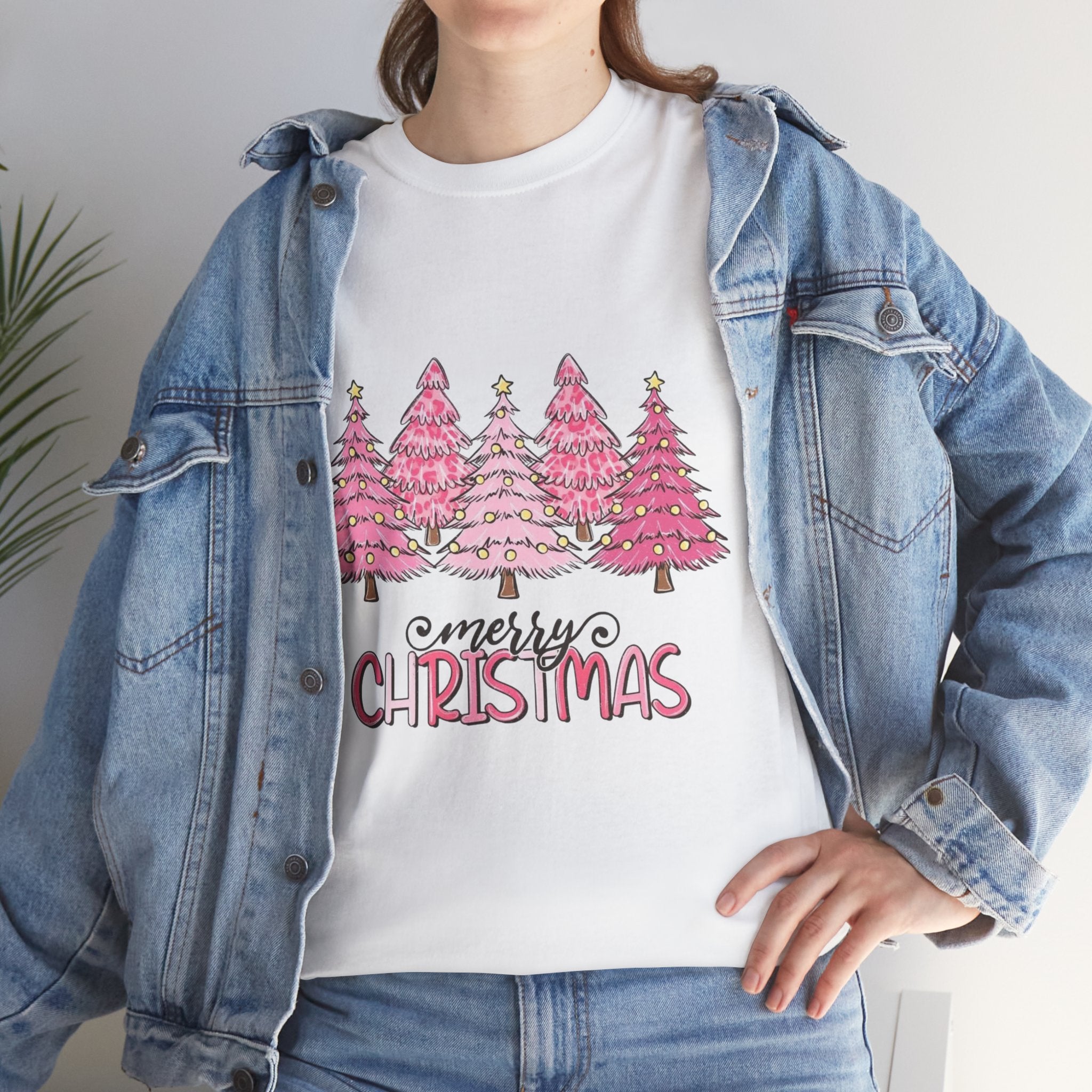 Merry Christmas Unisex Heavy Cotton Tee - Festive Holiday Shirt