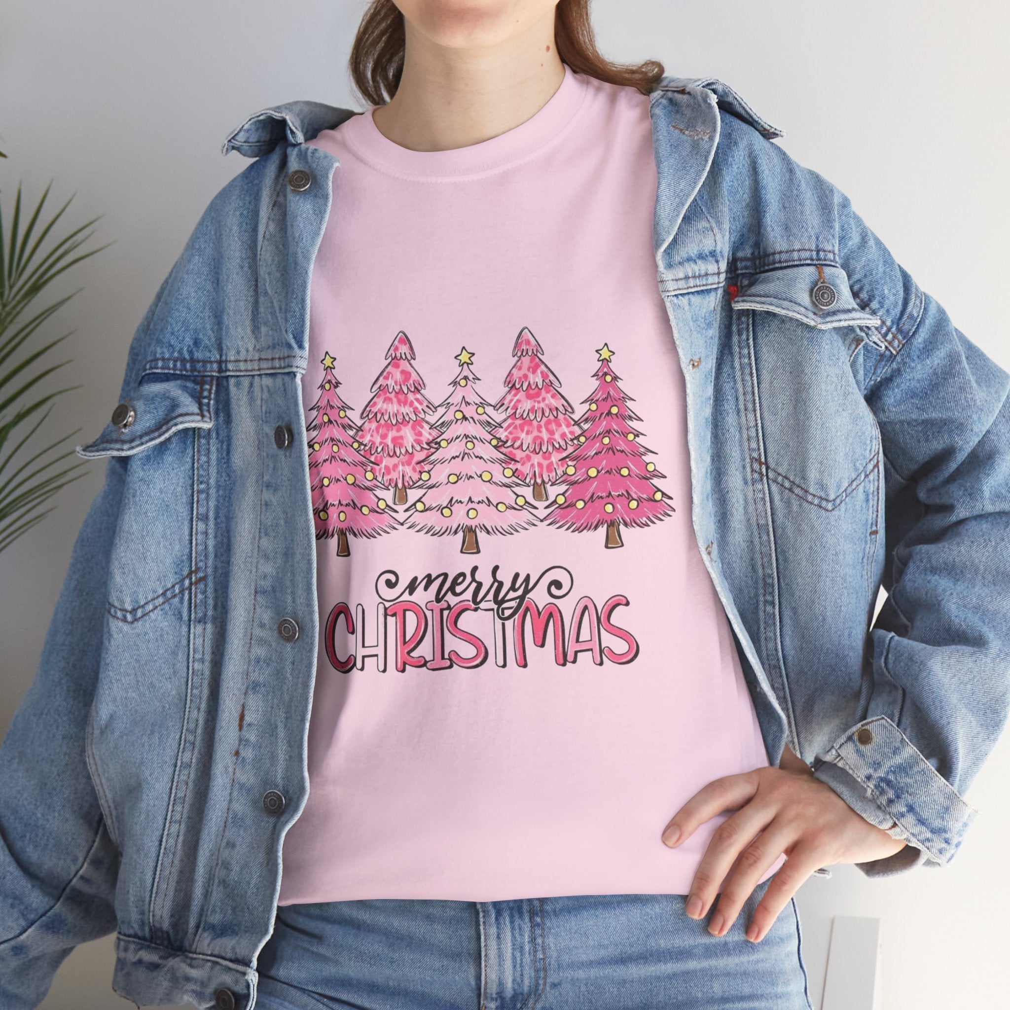 Merry Christmas Unisex Heavy Cotton Tee - Festive Holiday Shirt