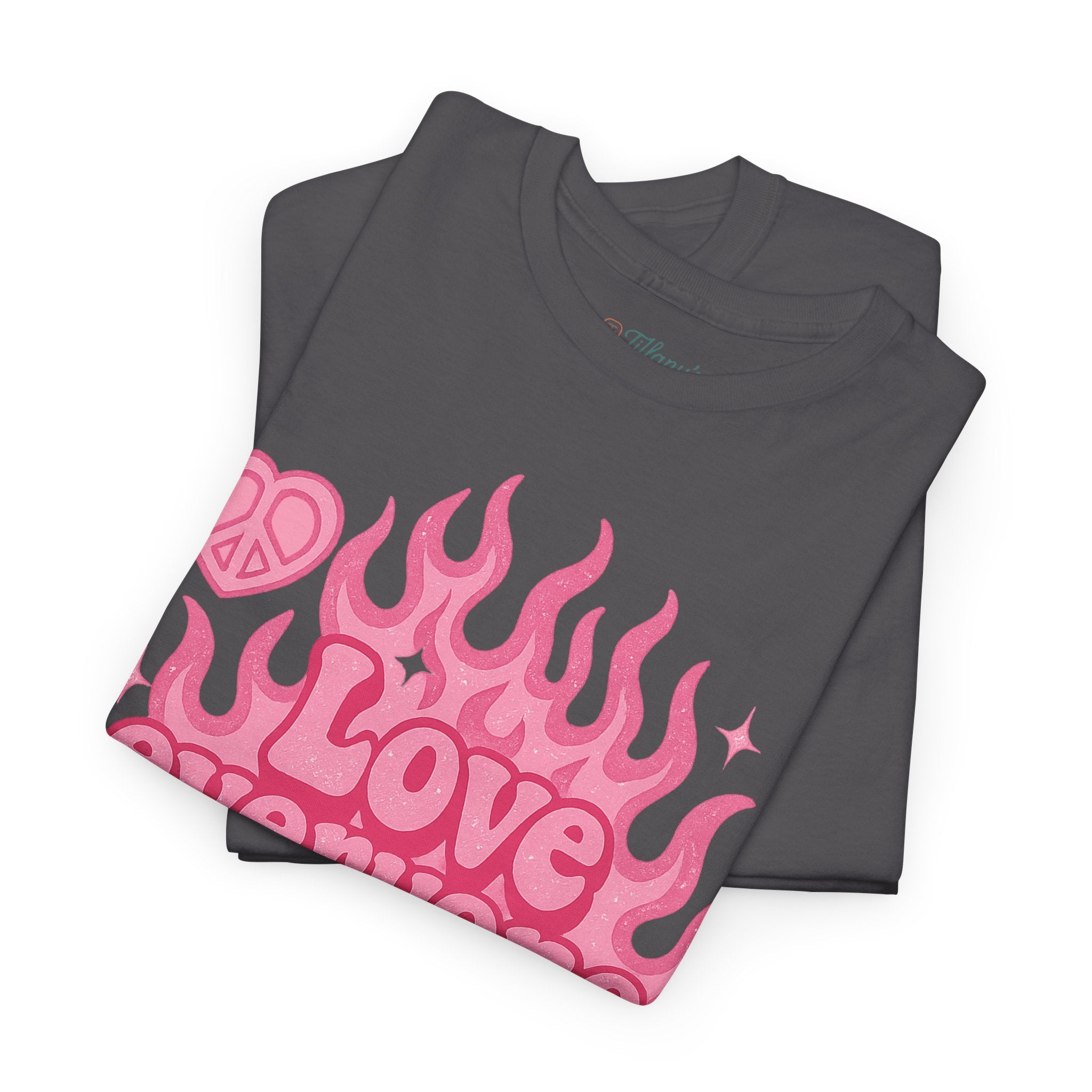 Love Everyone Unisex Heavy Cotton Tee - Peace & Love Graphic T-Shirt Inclusivity Unisex