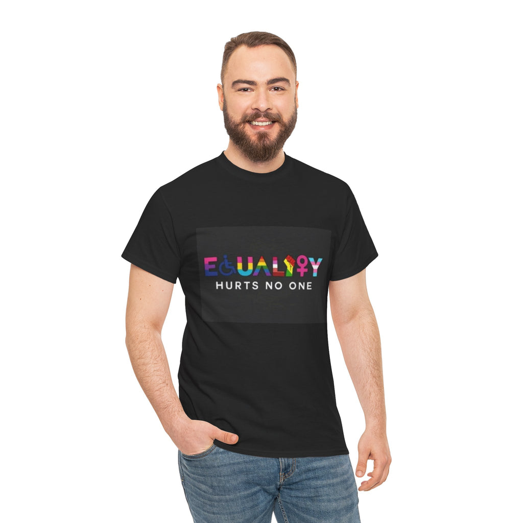 Equality Hurts No One T-Shirt - Unisex Heavy Cotton Tee for Pride and Activism Inclusivity Unisex