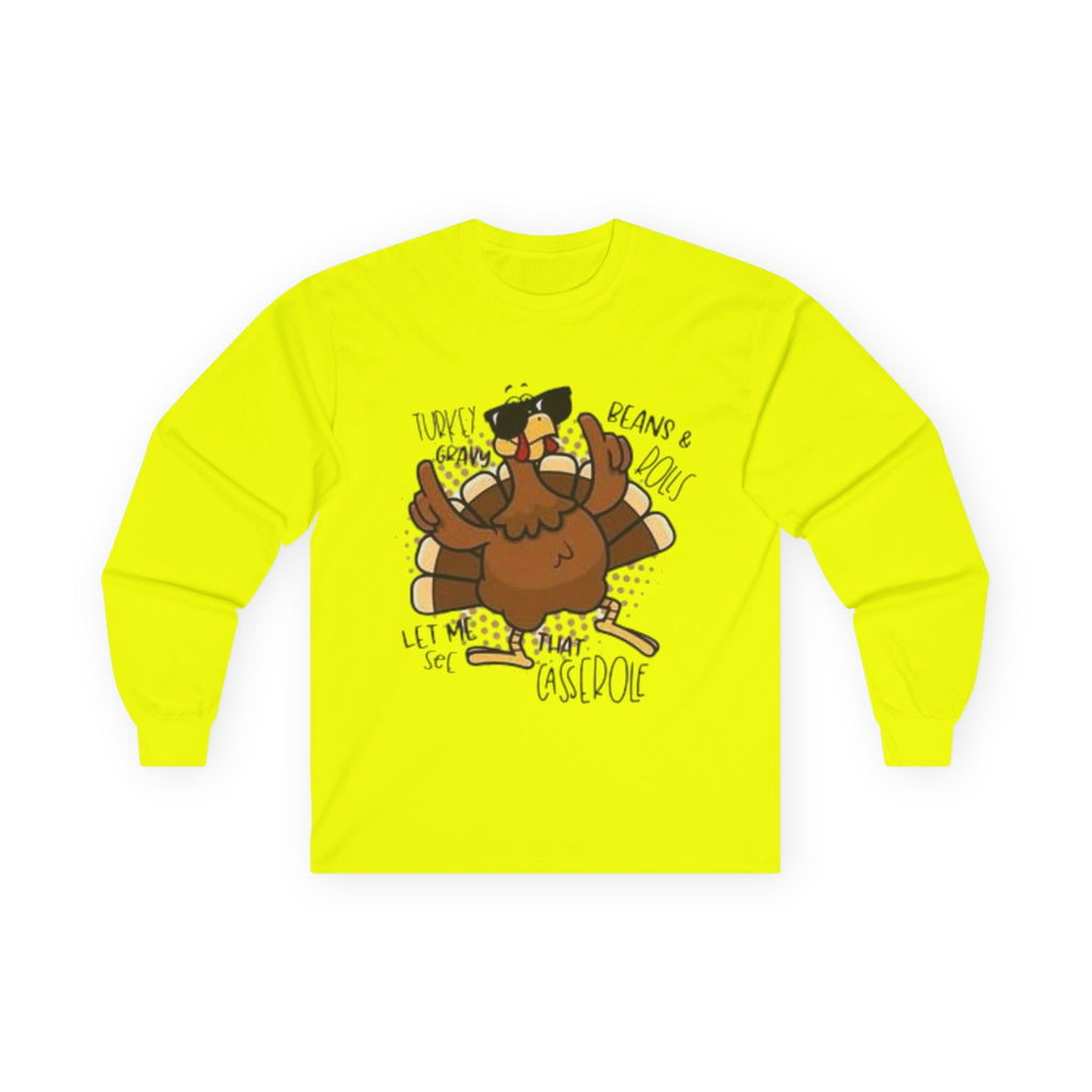 Lemme See That Casserole, Funny Thanksgiving Long Sleeve Tee, Casual Fall Clothing, Gift for Turkey Lovers, Unisex Holiday Apparel, Cute Thanksgiving Shirt, [...]