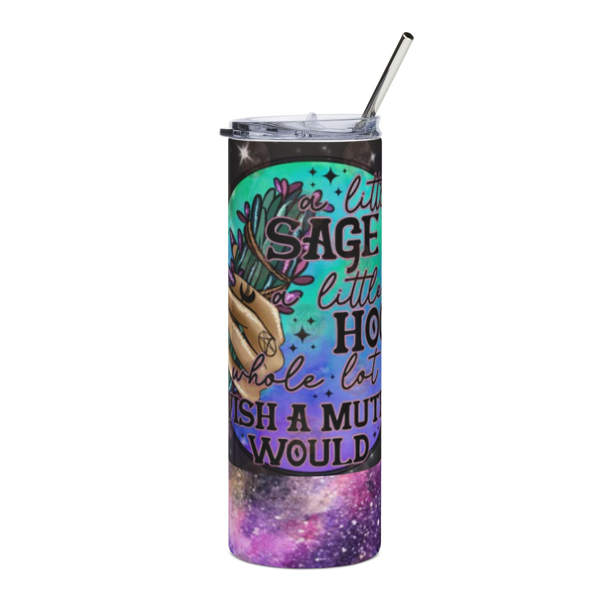 Celestial Sage Stainless Steel Tumbler - 20oz with Inspirational Design