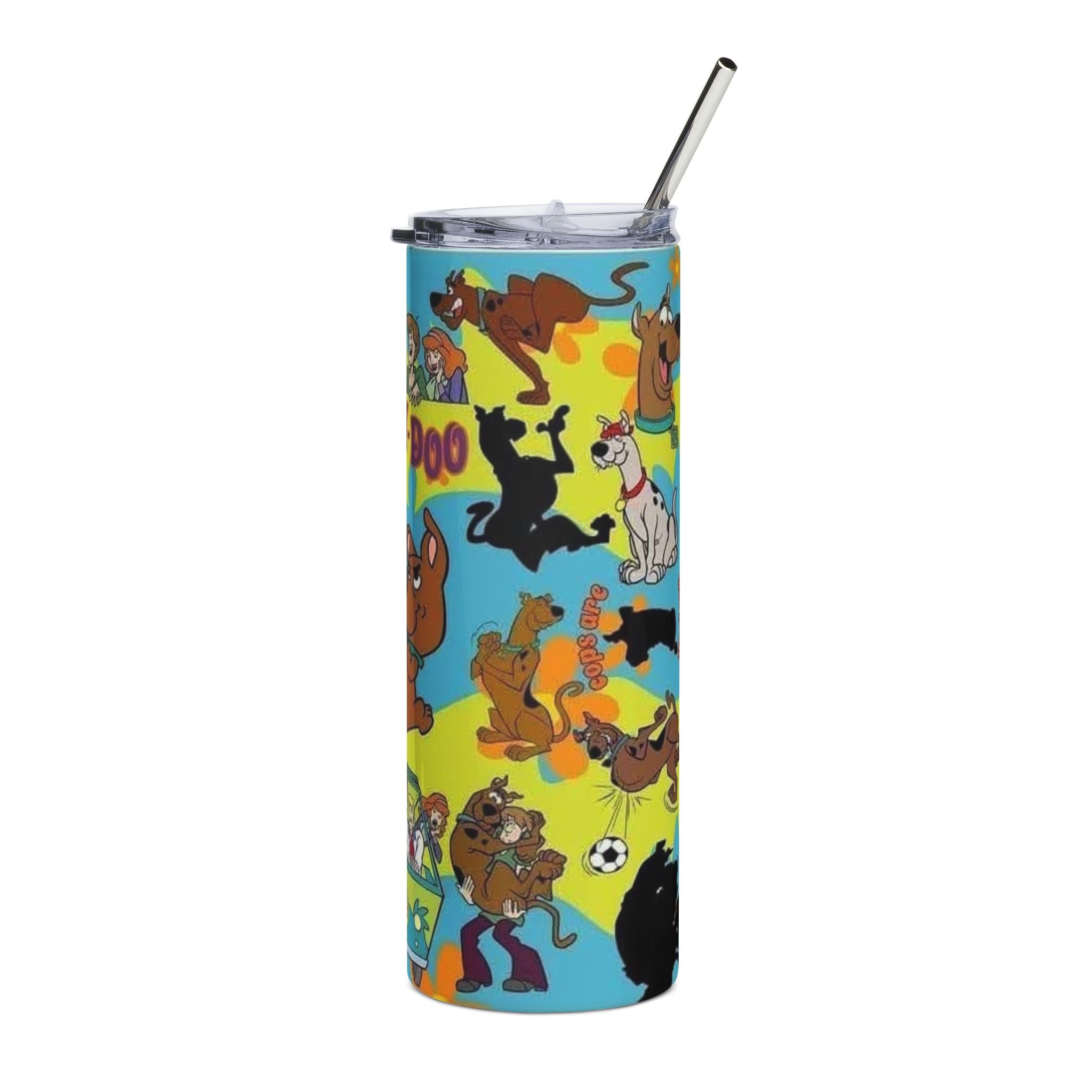 Scooby-Doo Stainless Steel Tumbler, 20oz | Fun Drinkware, Cartoon Enthusiast Gift, Birthday, Party Favor, Retro Collection