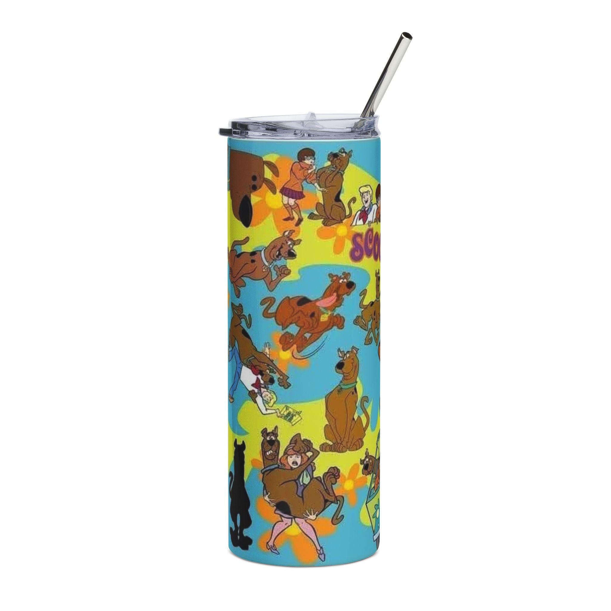 Scooby-Doo Stainless Steel Tumbler, 20oz | Fun Drinkware, Cartoon Enthusiast Gift, Birthday, Party Favor, Retro Collection