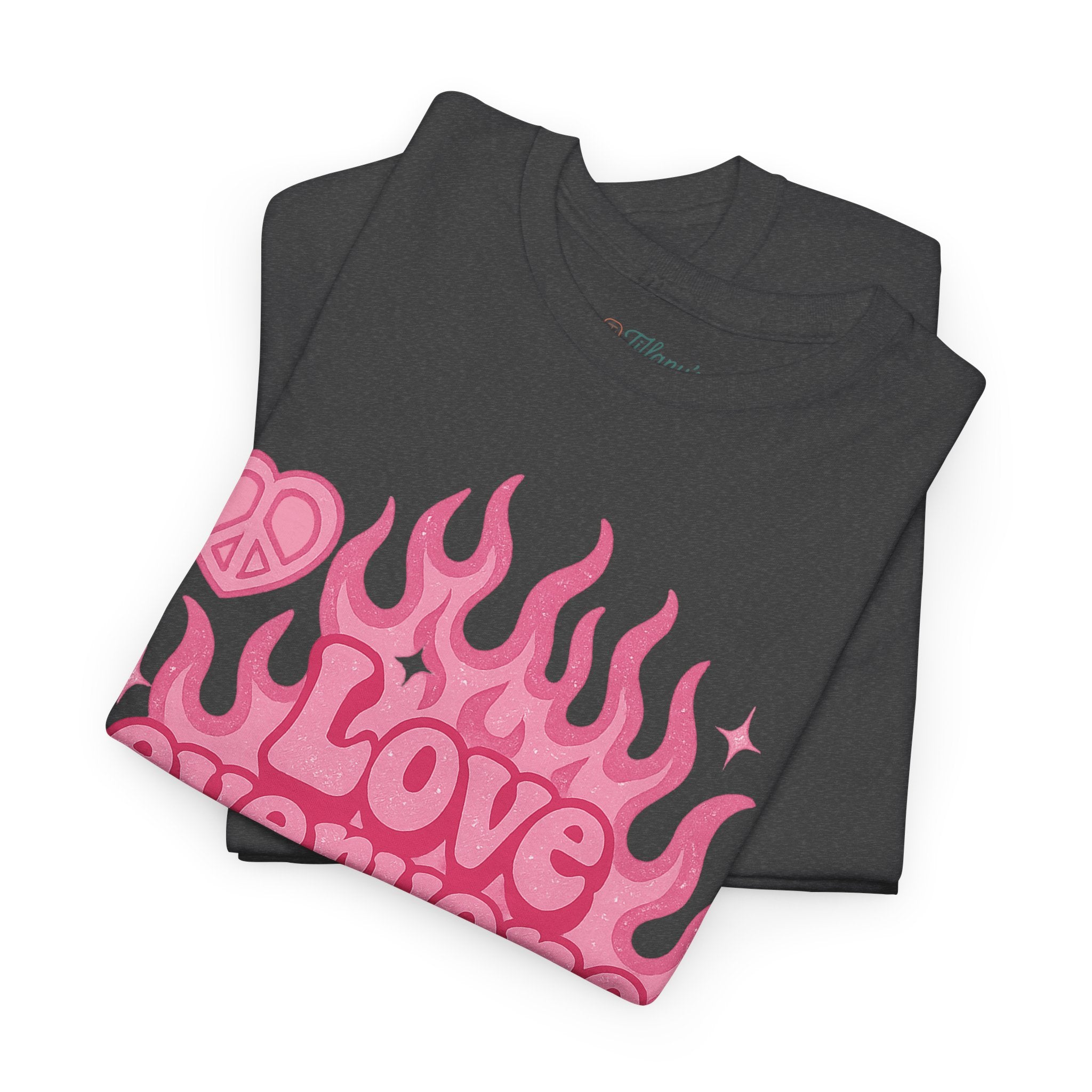 Love Everyone Unisex Heavy Cotton Tee - Peace & Love Graphic T-Shirt Inclusivity Unisex