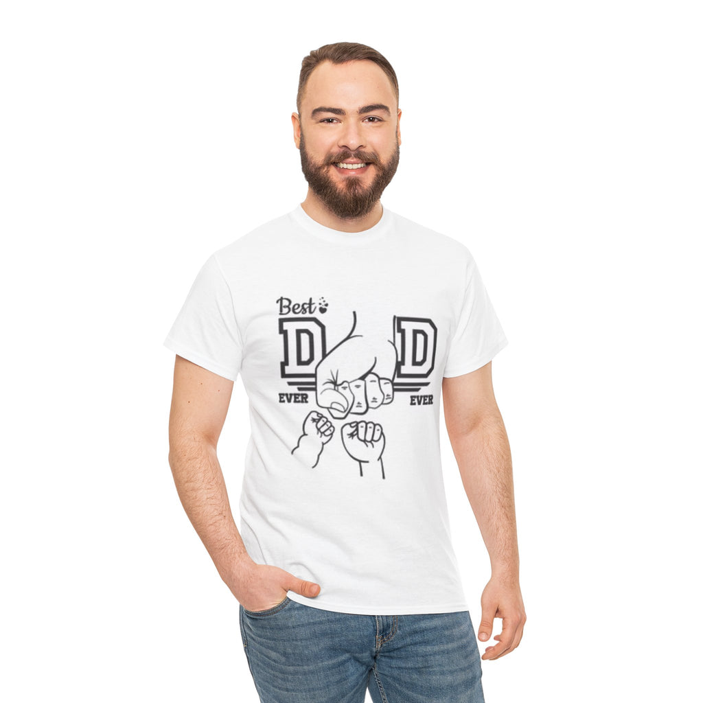 Best Dad Ever Unisex Heavy Cotton Tee - Father's Day Gift, Dad Birthday Gift, Casual T-Shirt, Unique Father's Day Apparel, Dad Life Shirt