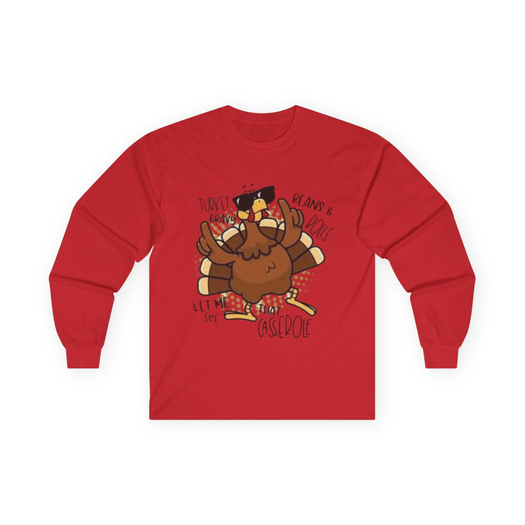 Lemme See That Casserole, Funny Thanksgiving Long Sleeve Tee, Casual Fall Clothing, Gift for Turkey Lovers, Unisex Holiday Apparel, Cute Thanksgiving Shirt, [...]
