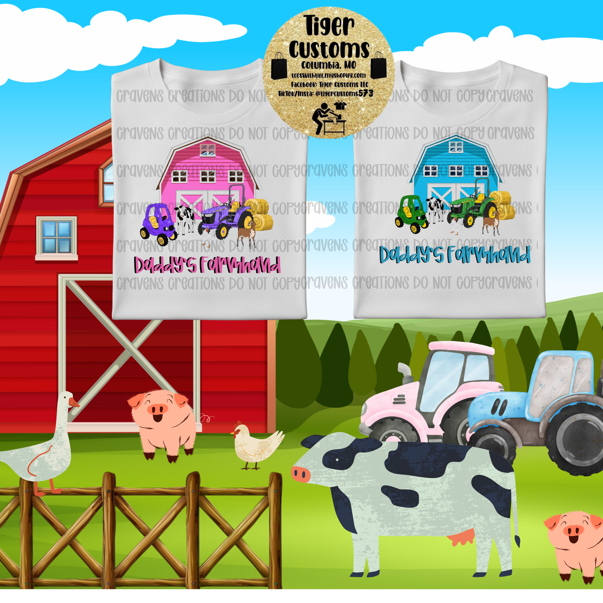 Kids Farm Animals Tee - Cute Barn Design for Young Animal Lovers