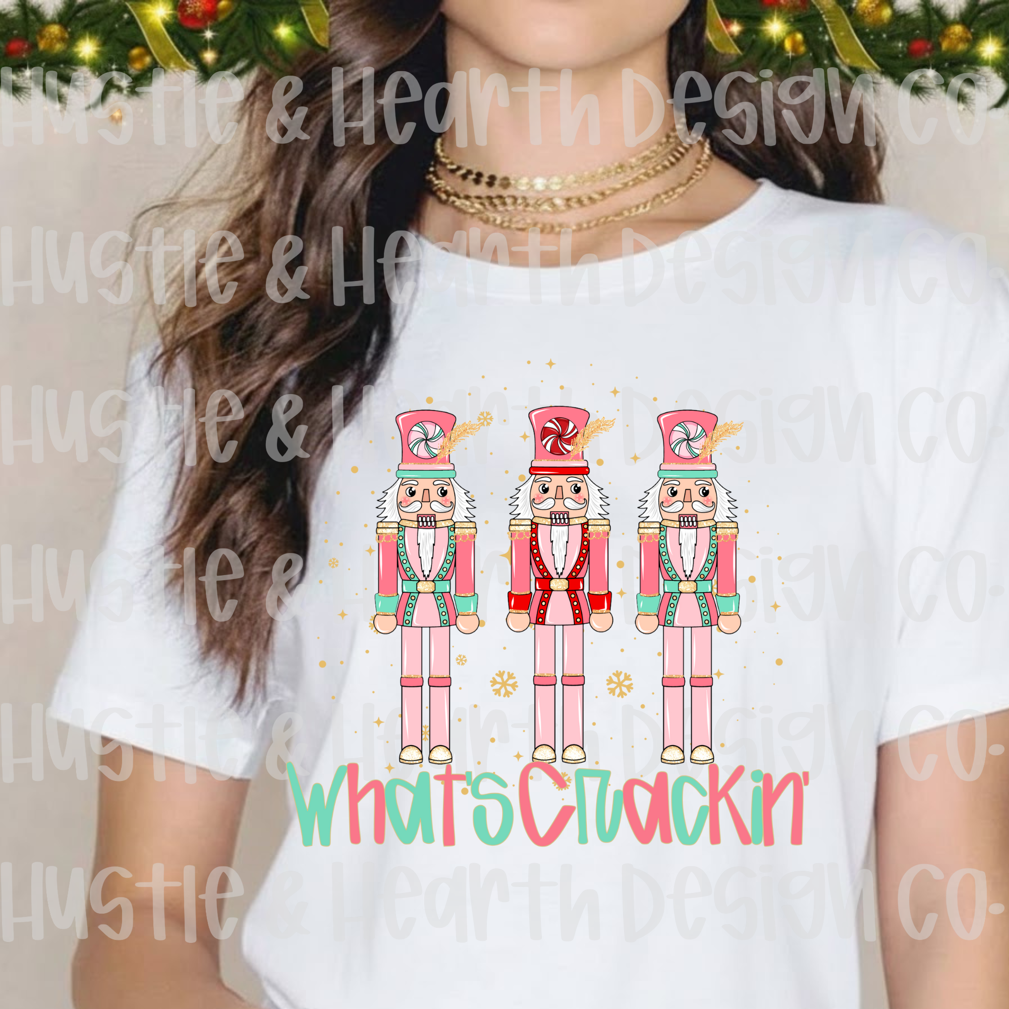 Nutcracker Trio Christmas T‑Shirt — 'What's Crackin'?' Holiday Tee