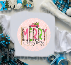 Merry Christmas Pink Graphic Sweatshirt/Crewneck