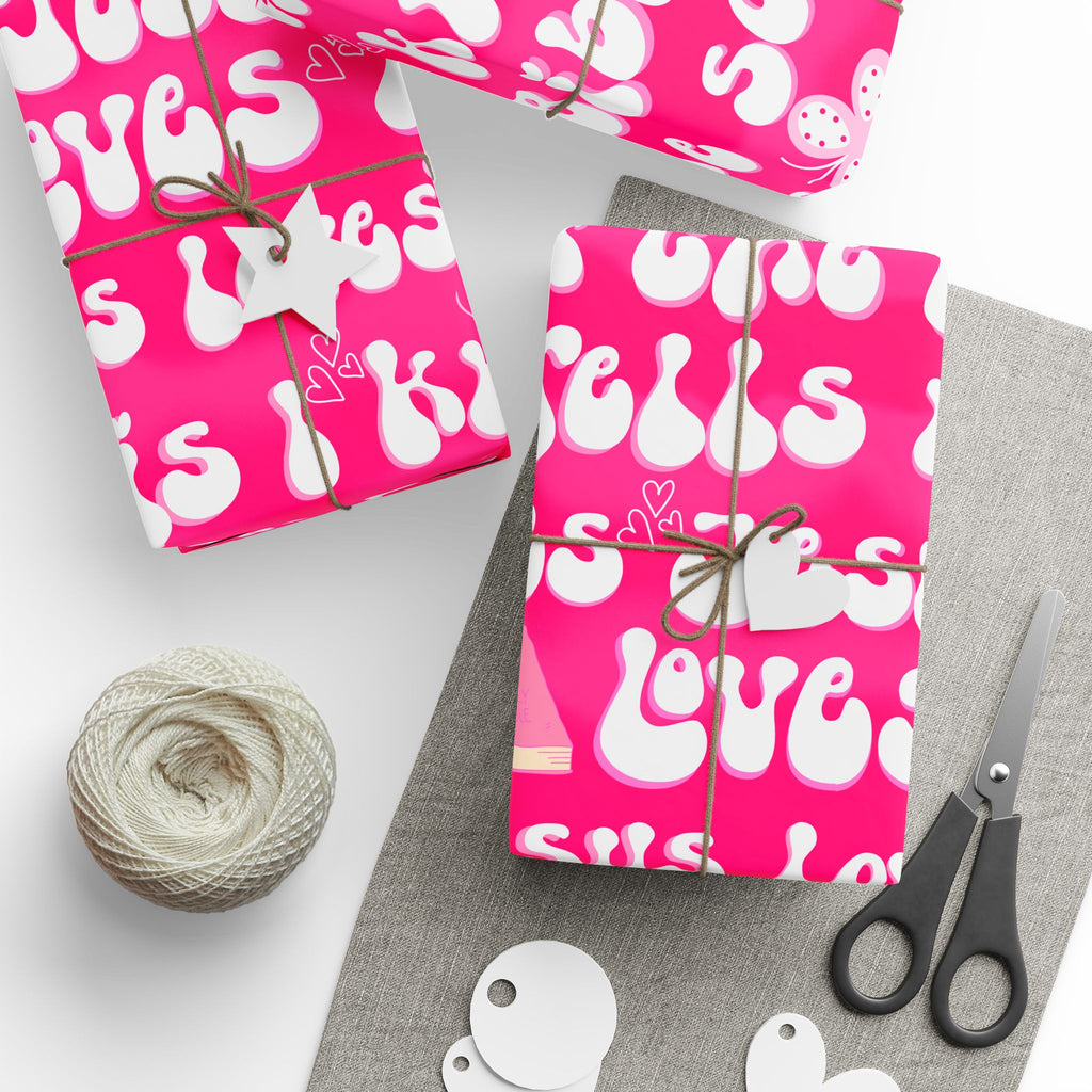Colorful Christian Wrapping Paper - Jesus Loves Me Design