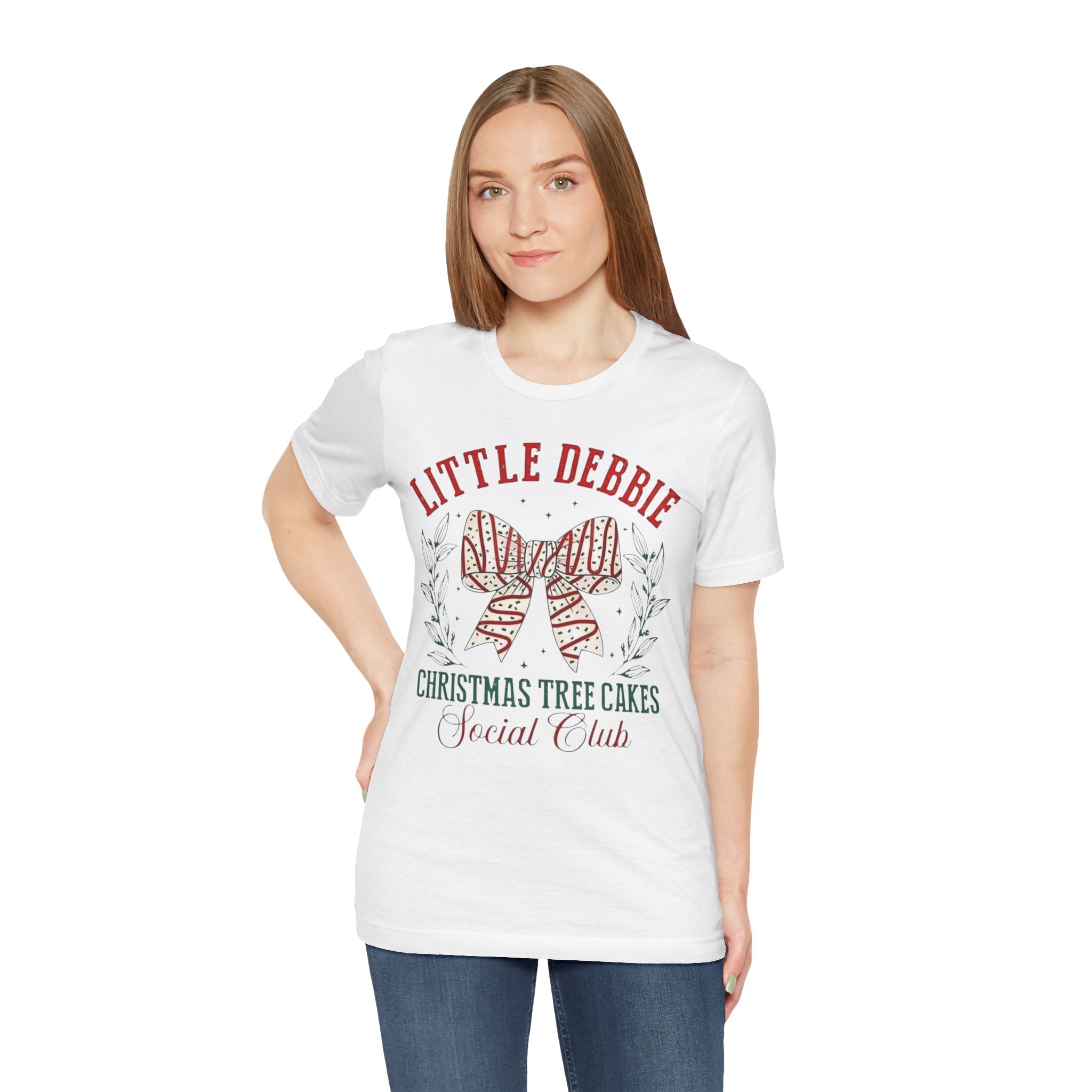 Little Debbie Christmas Tree Cakes Short Sleeve Tee, Holiday Casual Shirt, Christmas Gift, Retro Style T-Shirt, Fun Foodie Tee