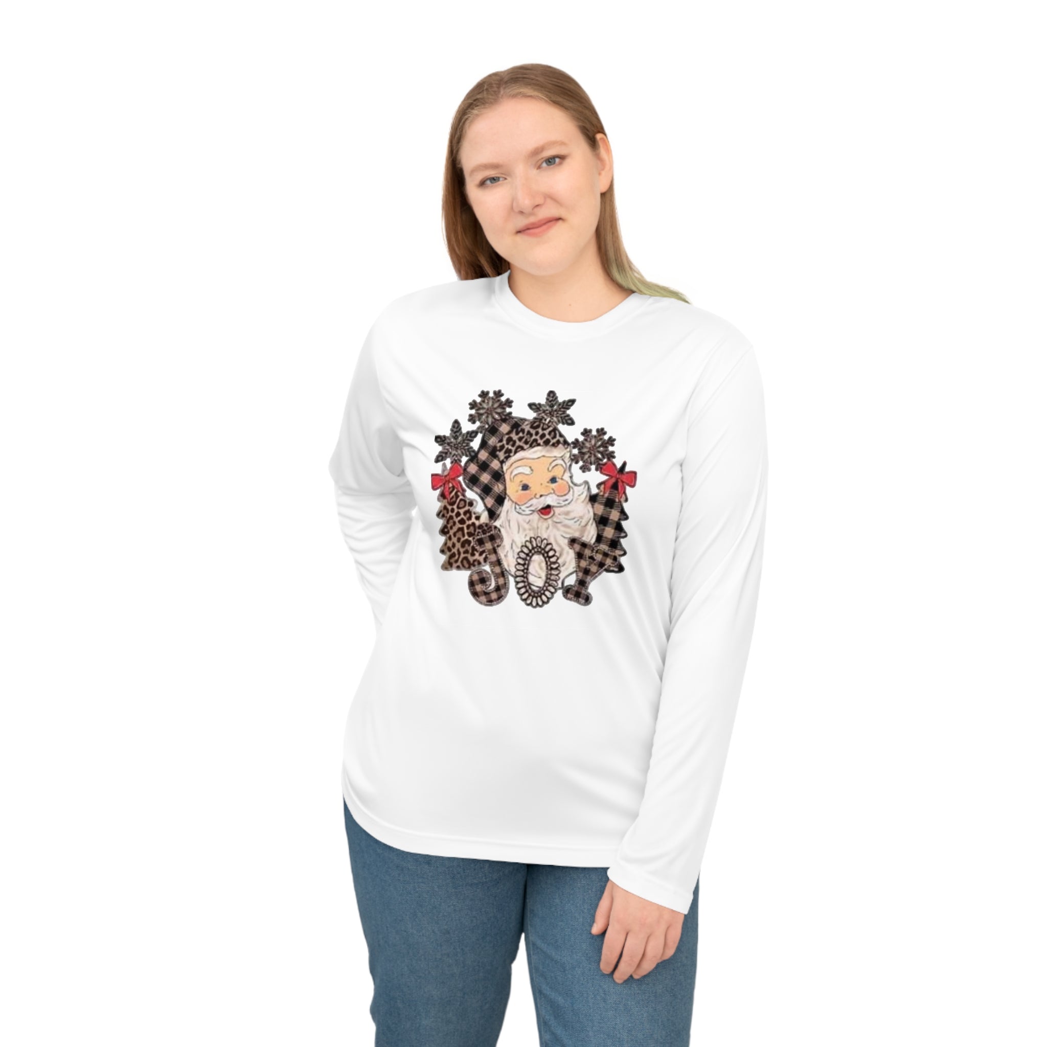 Joyful Holiday Unisex Performance Long Sleeve Shirt | Great for Christmas, Gift, Winter Wear, Casual, Athleisure.